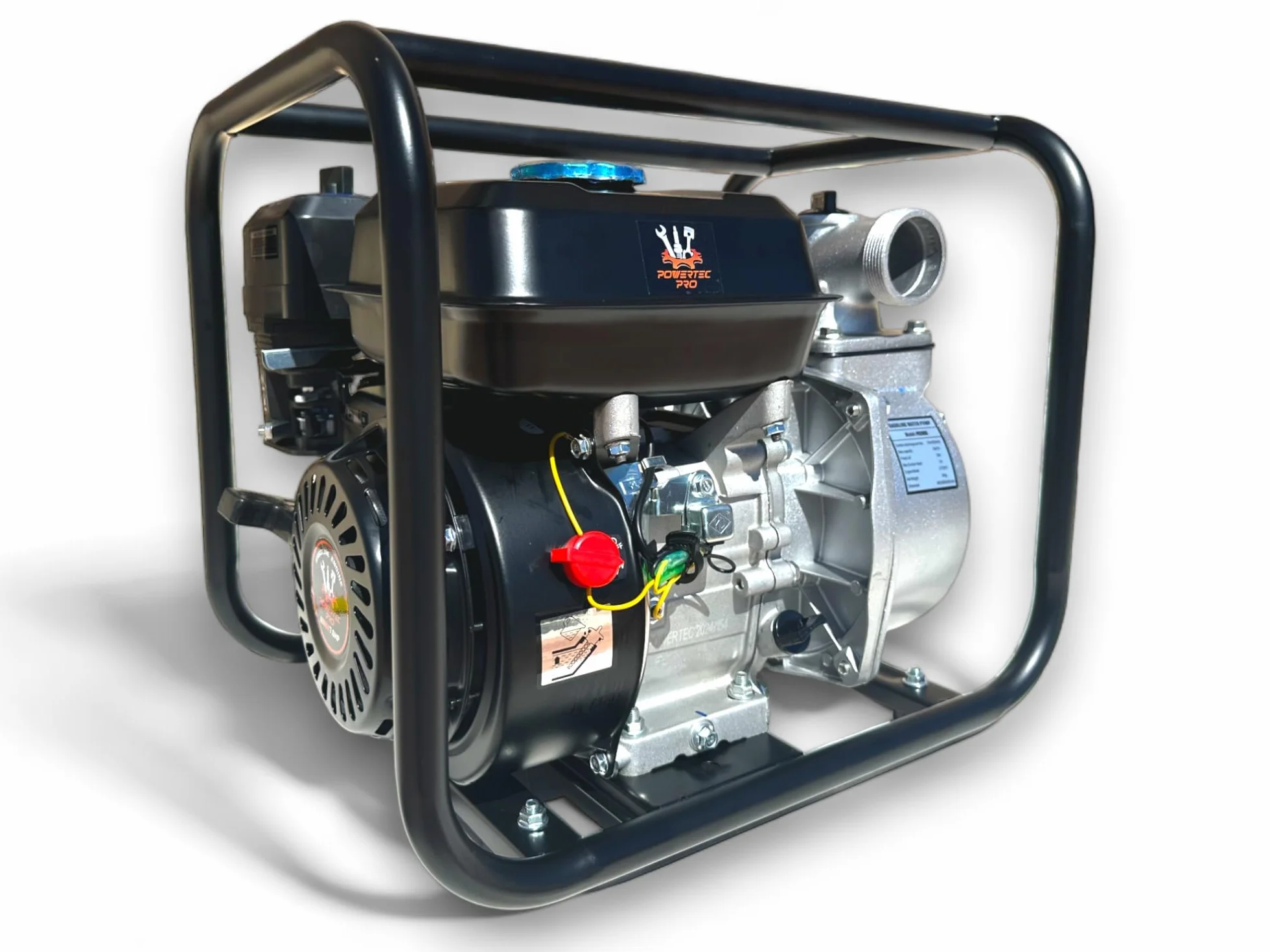 BOMBA DE AGUA GASOLINA CON MOTOR DE 4 TIEMPOS, 163cc CONEXION 50mm 30.000 LITROS POR HORA