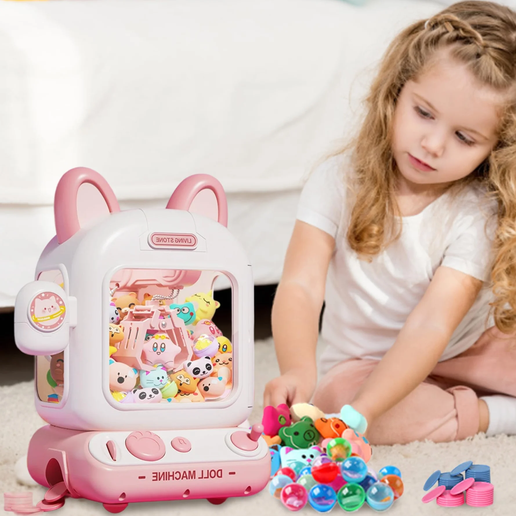 Mini máquina expendedora con luz y música, 10 Muppet, 10 Huevos Sorpresa, 12 Juegos, USB, para niños