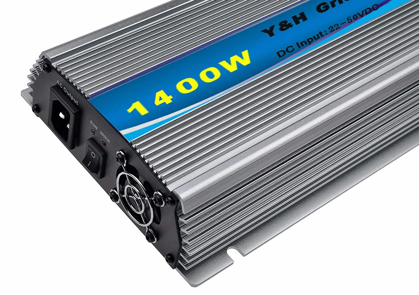 Y&H 1400W Inversor de conexión a red MPPT Onda sinusoidal pura DC20-45V Entrada solar AC220V Inversor Inyeccion a Red Para panel solar de 24V 30V 36V