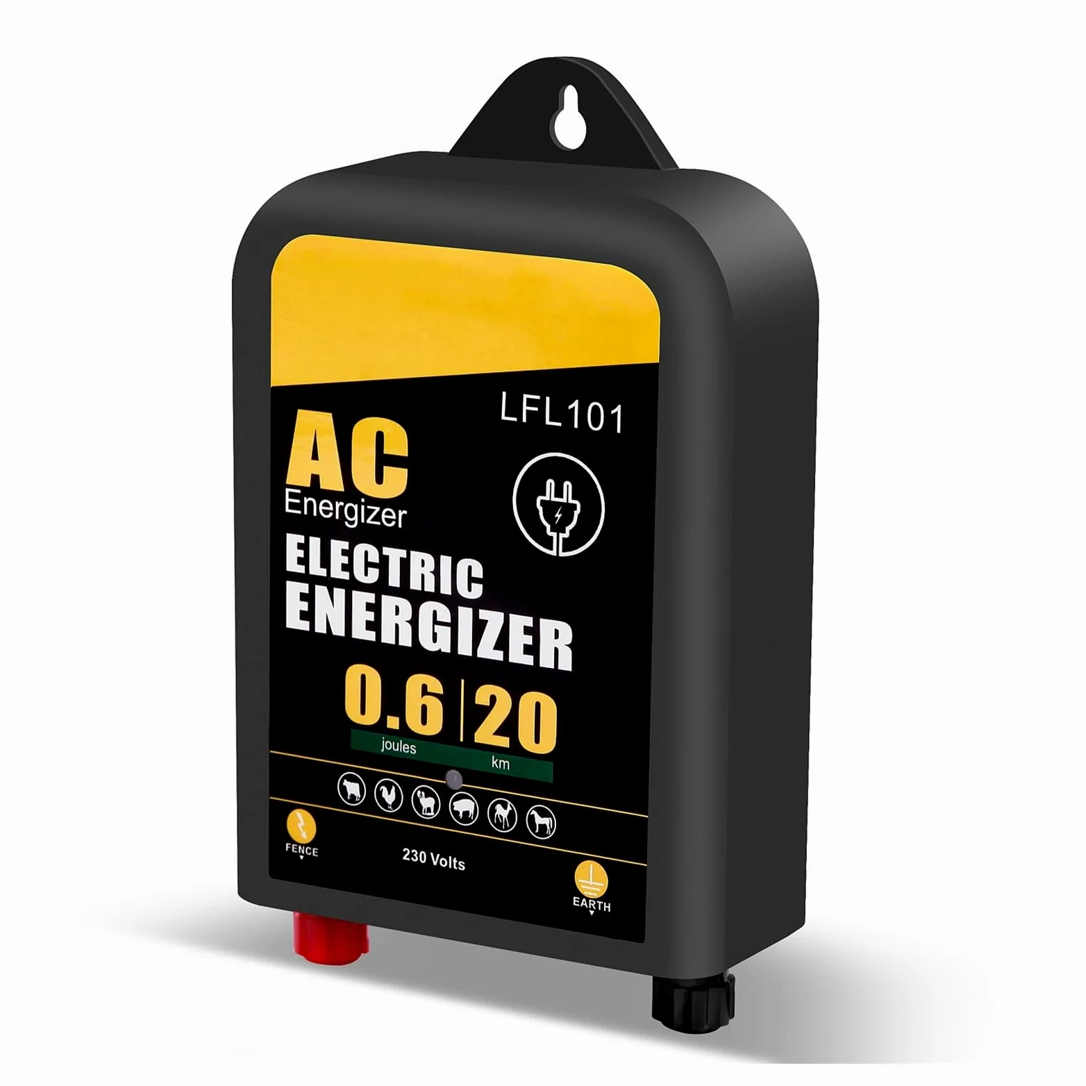 Pastor Electrico, Cerca eléctrica for Pastor de 20 km, alimentada por CA, Voltaje de Pulso, Cerca eléctrica Impermeable for Exteriores
