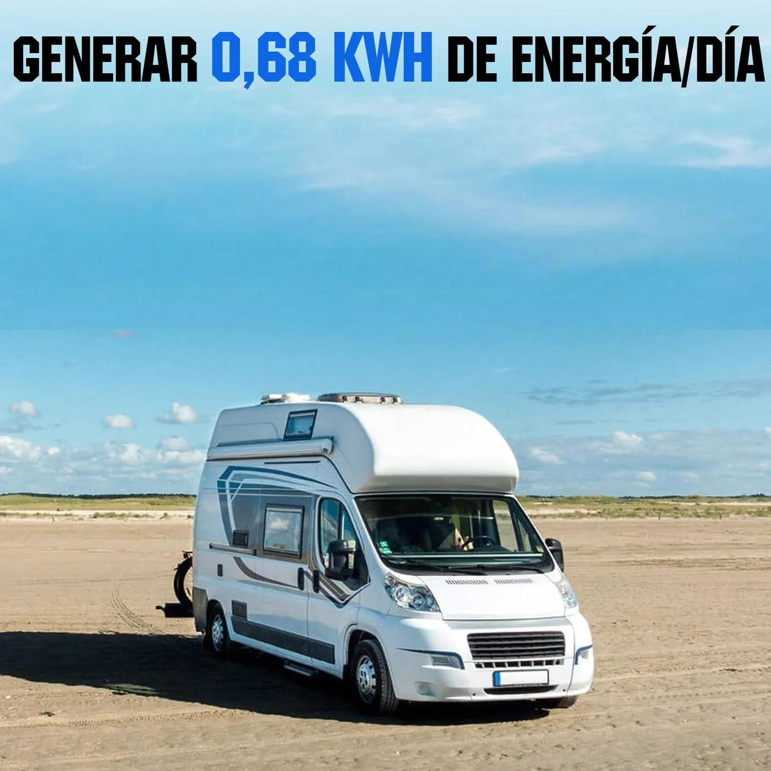 ECO-WORTHY Lifepo4 100AH bluetooth sistema completo fuera de la red con kit 170W: placa solar 170W, bateria lifepo4 100AH bluetooth, PWM 30A, inversor onda pura 600W para autocaravanas, barcos