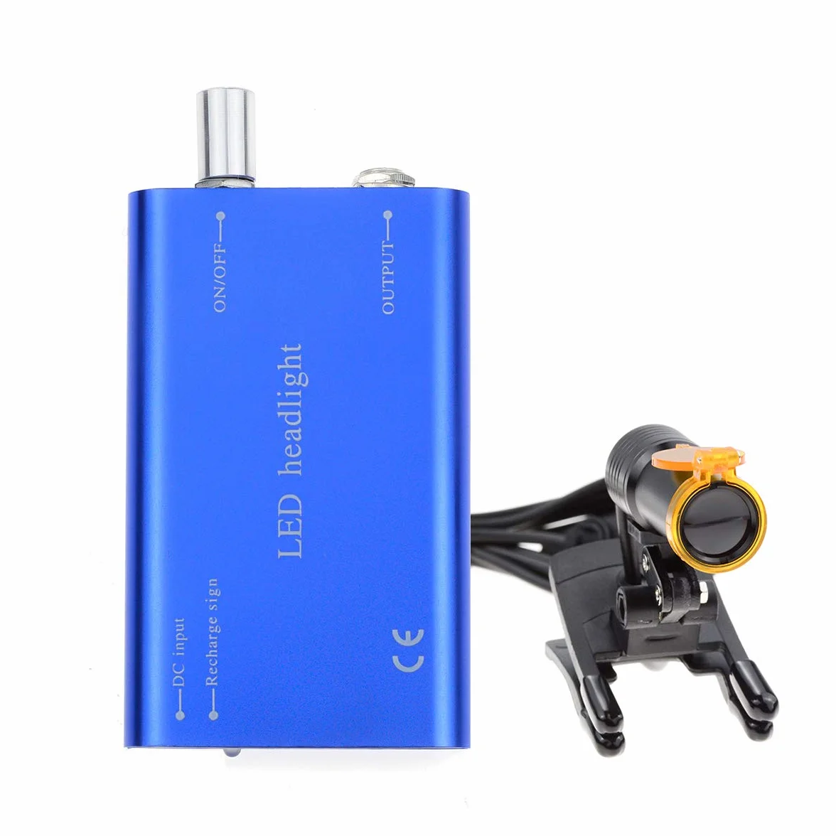 Aprodite 5W LED quirúrgico faro lámpara montada en lupas para laboratorio lupa DY-007 Plactis Clip (azul)