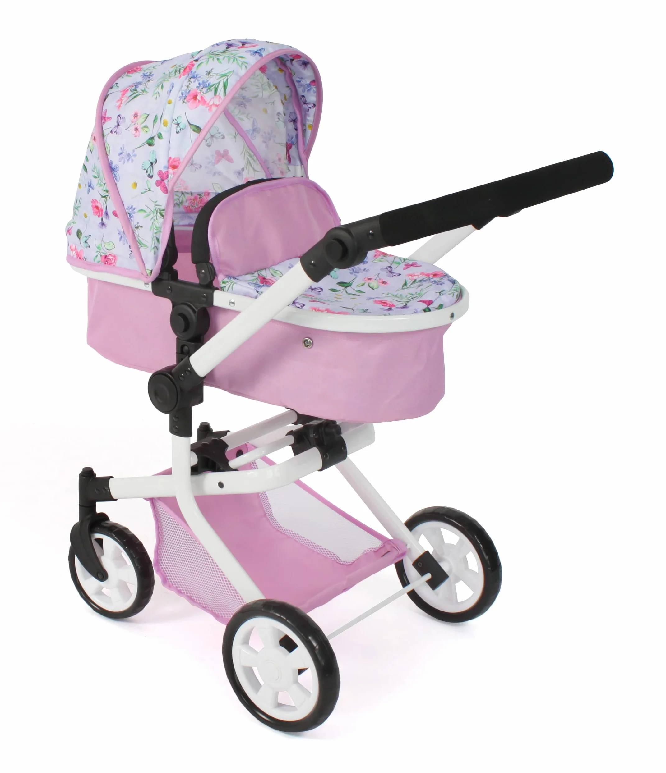 Bayer Chic 2000 Cochecito de muñecas Mika 2 en 1 para muñecas de hasta 52 cm Rosa