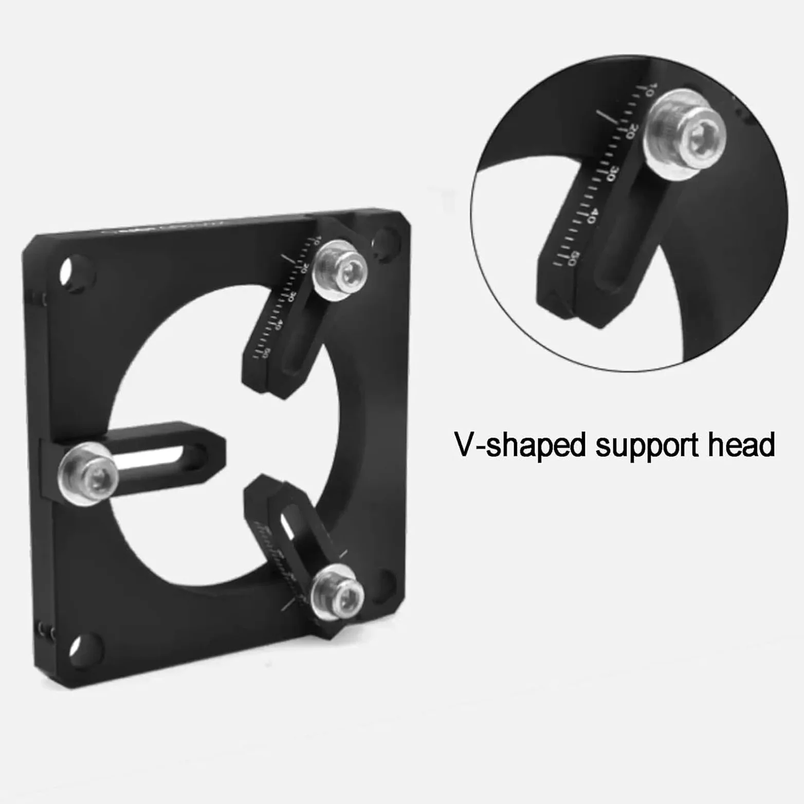 Soporte de lente coaxial, diseño de tres garras, soporte autocentrante para experimentos ópticos, diámetro variable de 0 a 40 mm