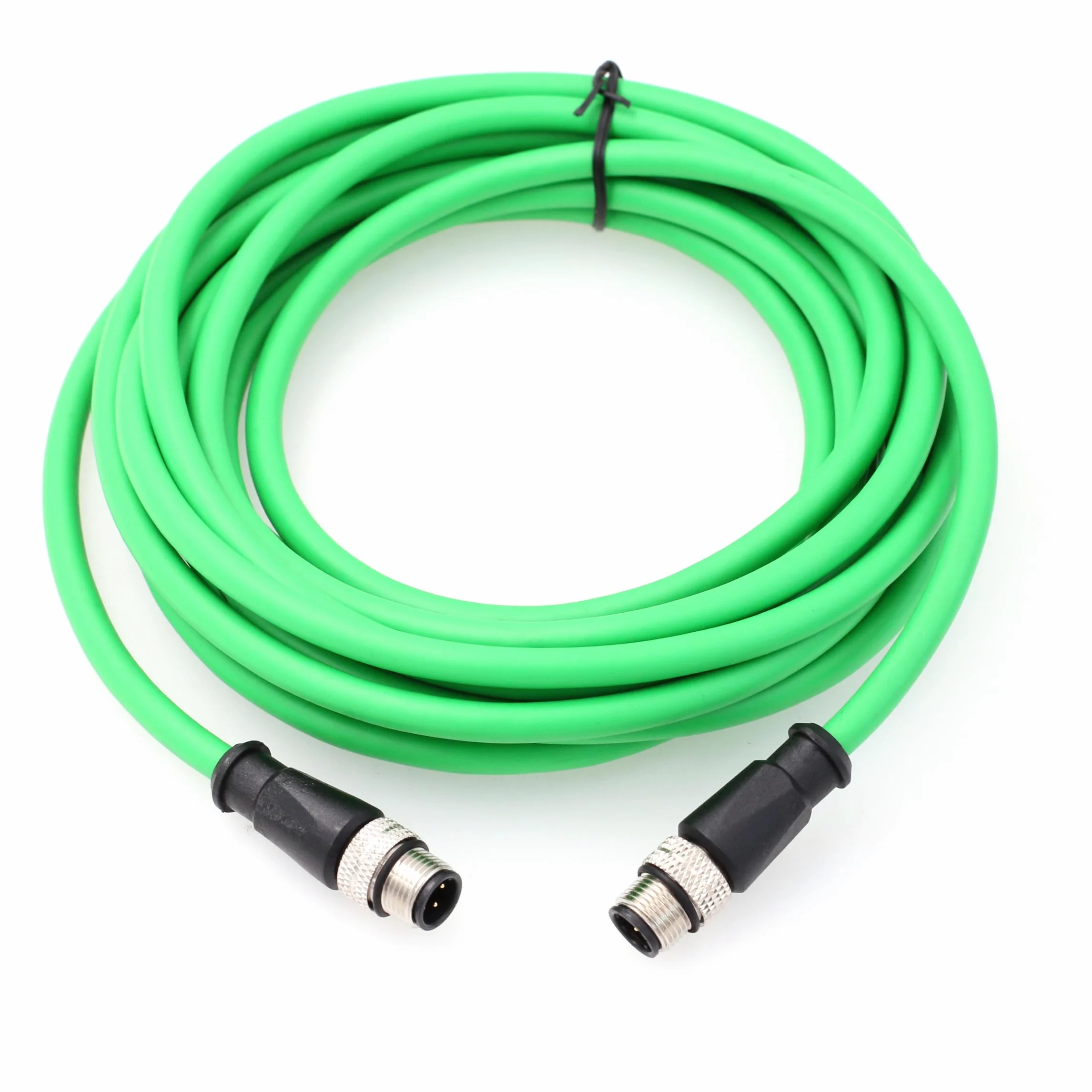 HangTon Cámara Ethernet red M12 4 pines D-coded macho a M12 4 pines código D cable macho para de aplicación industrial flexible blindada 5m