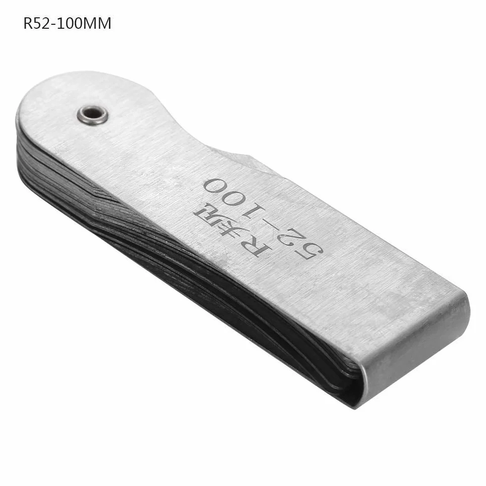 Calibre de radio de acero inoxidable R0.3-1.5 R1-6.5 R7-14.5 R15-25 R25-50 R52-100 mm