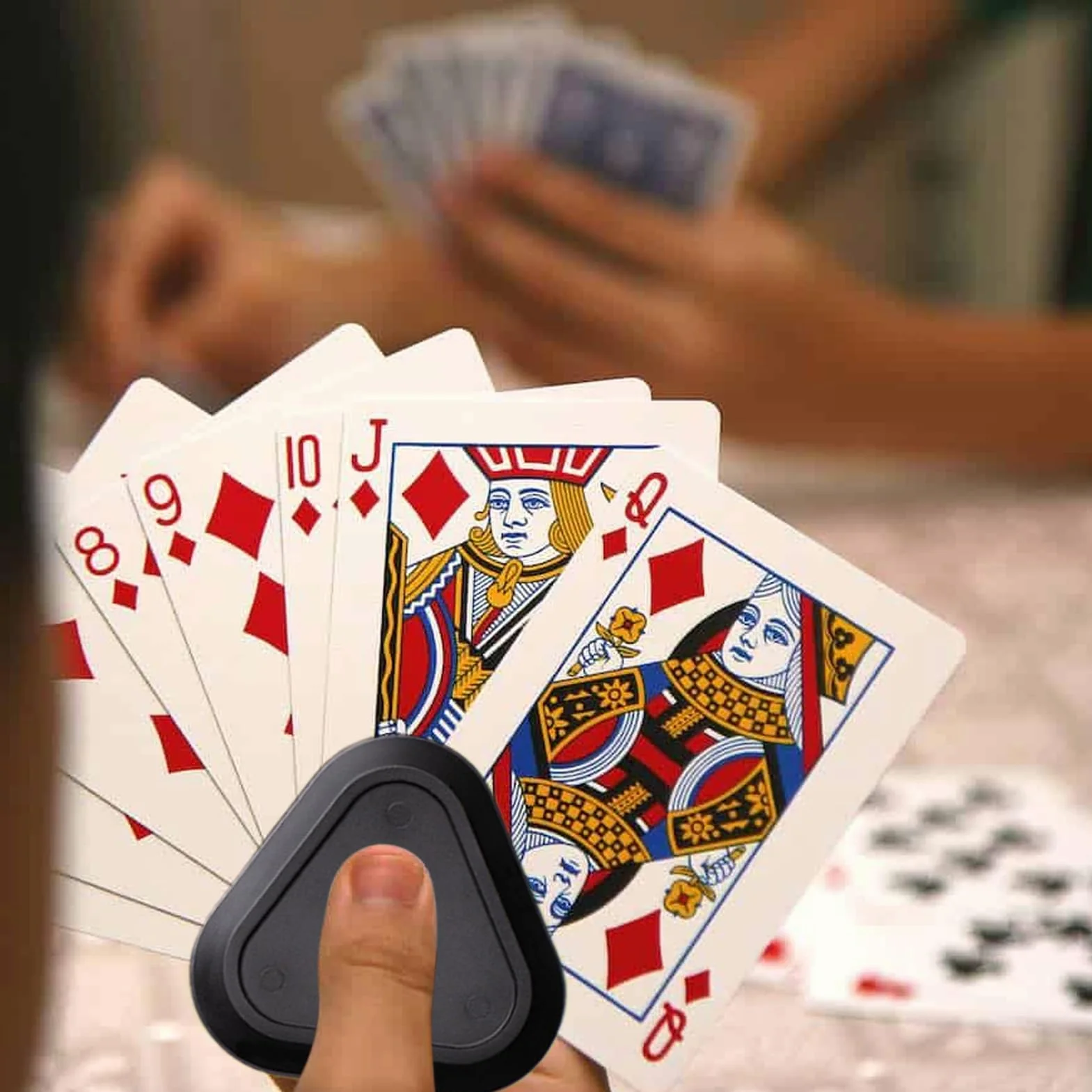 Soporte Triangular para Tarjetas 4 Piezas - Bandeja de Póker Estable