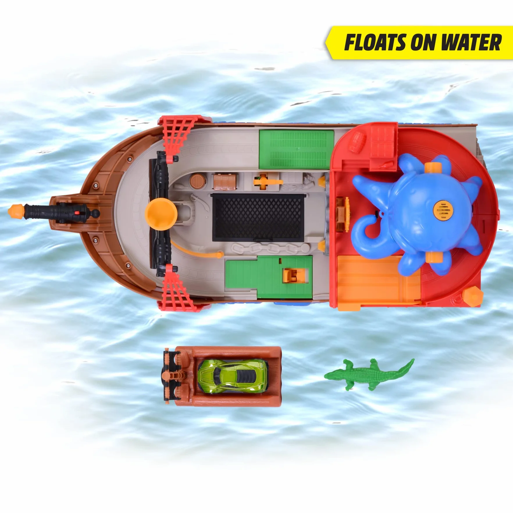 Dickie Toys Barco Pirata 41,5 cm con Efectos Especiales Luz y Sonido Juguete Baño Niños 3+