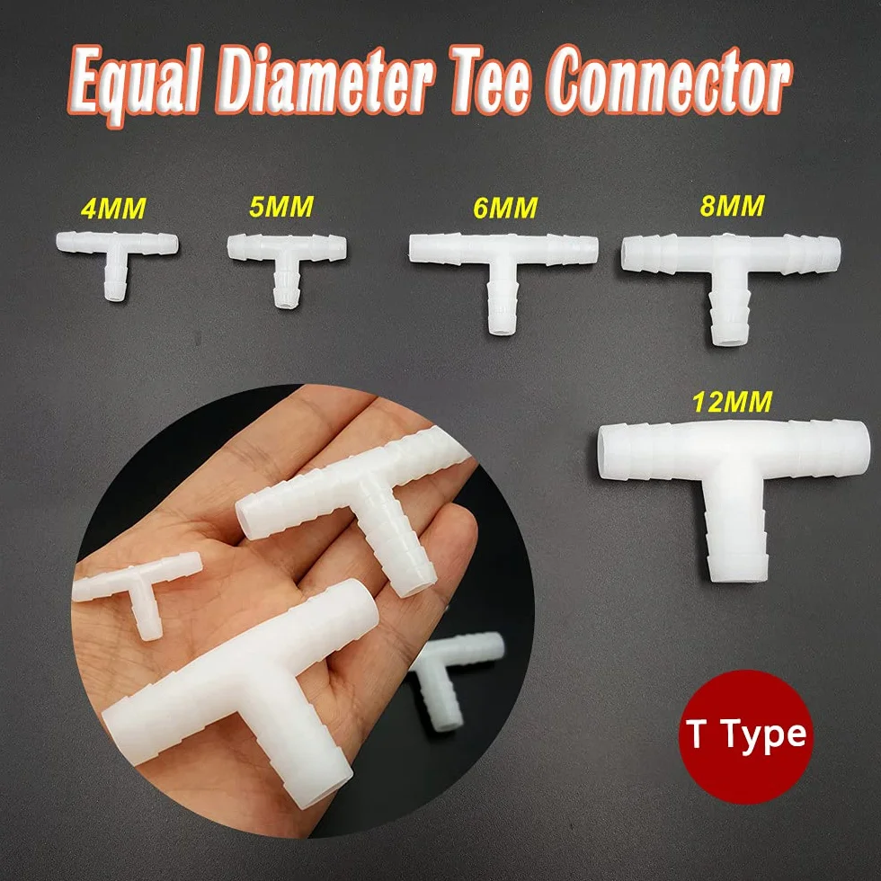 Conector manguera vacío T 5 mm 3 unid tubo tres vías silicona