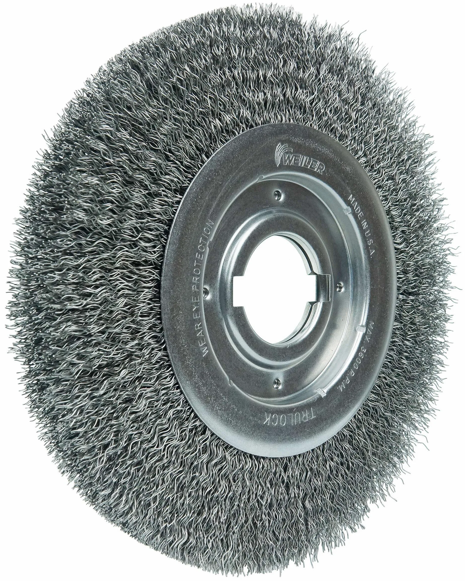 Weiler 6170 Rueda de alambre de rostro, 25,4 cm, tamaño mediano, llenado de acero de 0,50 cm, agujero para arbor de 5 cm
