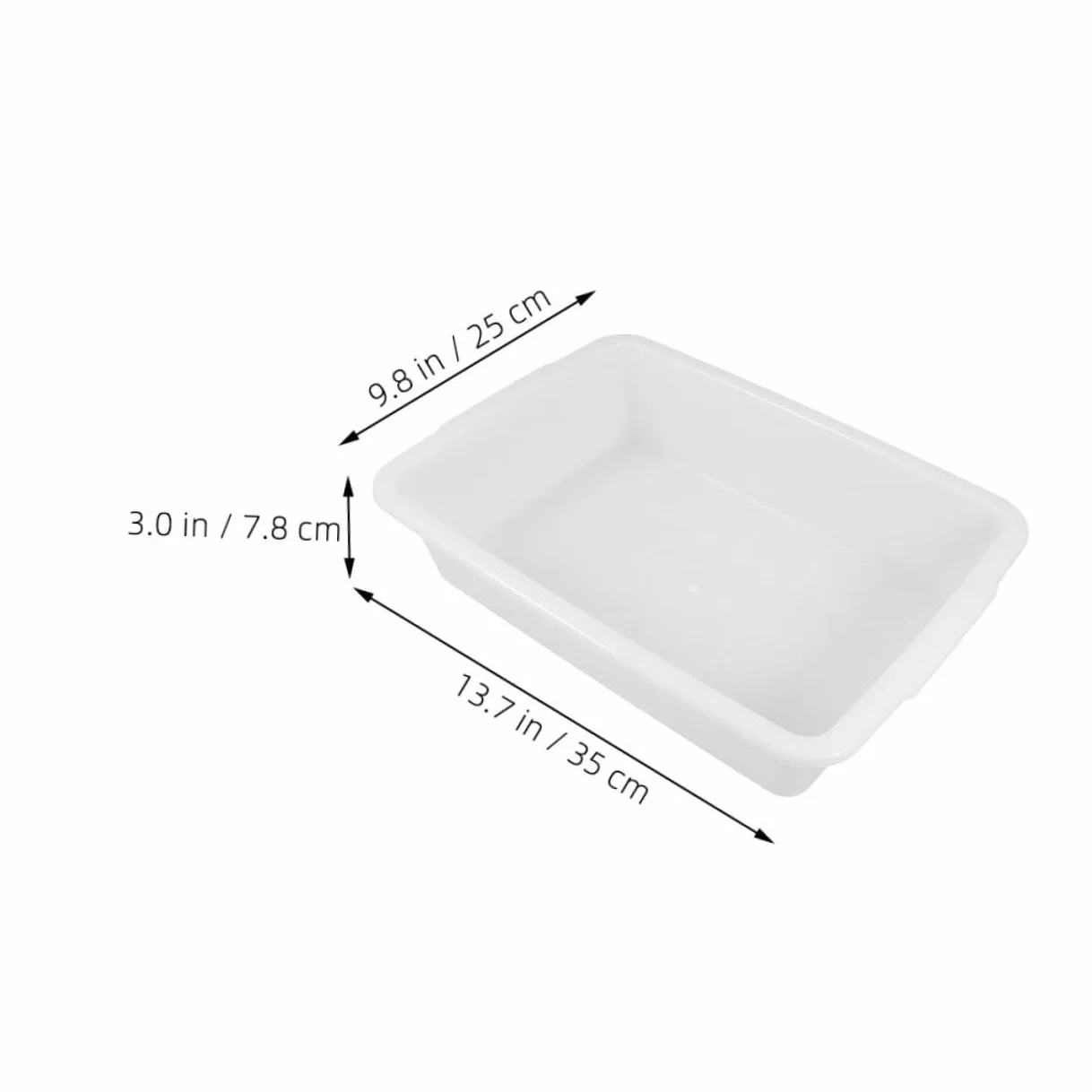 Veemoon 2 piezas Bandeja Rectangular de Plástico Organizador para Laboratorio Almacenamiento de Reactivos