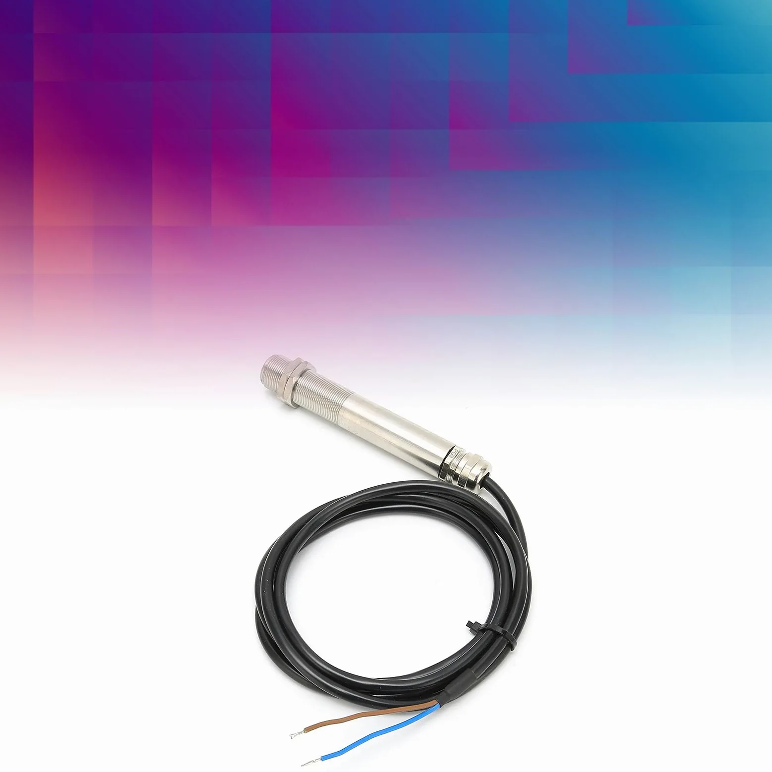Cocoarm Sonda de Sensor de Temperatura, Sonda de Temperatura Infrarroja Fija, Salida de 24 V CC de 4 a 20 MA, Carcasa de Acero Inoxidable, Cable de 1,5 M, Respuesta Rápida de 100 Ms para Equipos