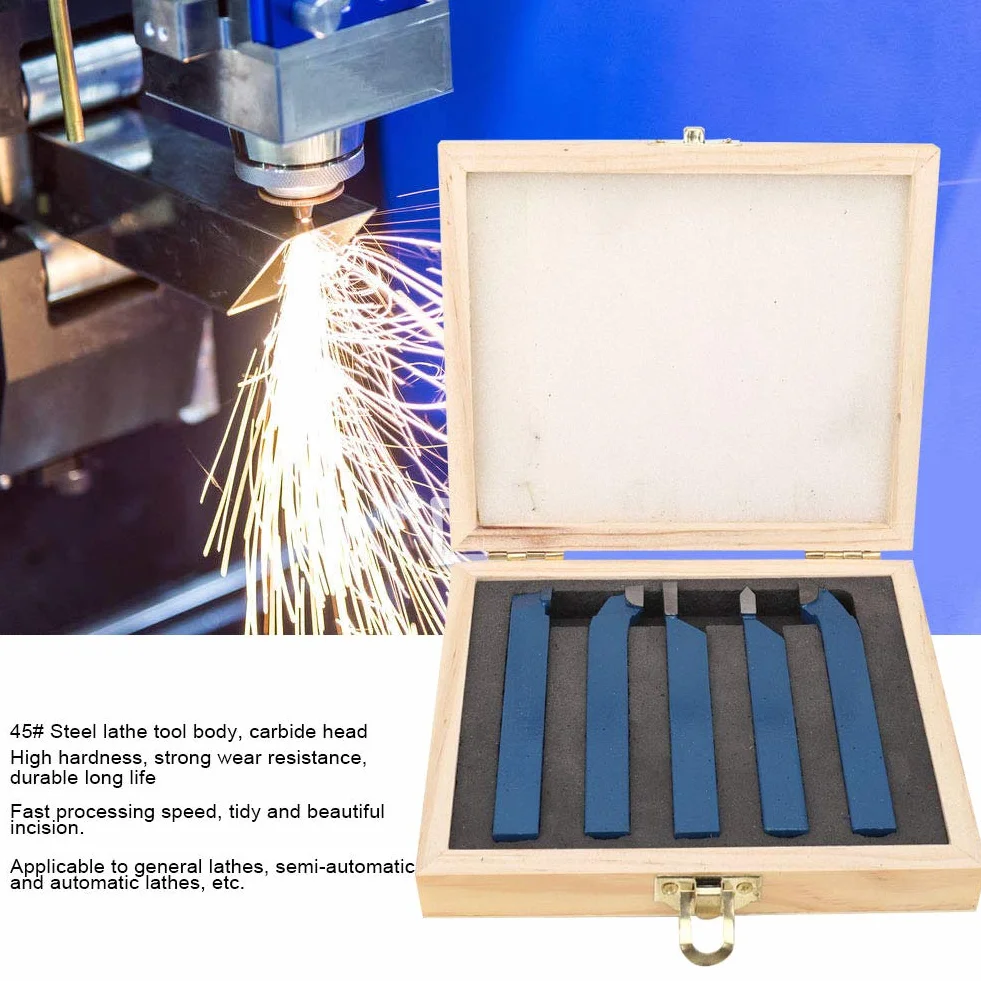Herramienta de Torneado, Herramienta de Torno de Carburo Profesional, Punta Soldada para Tornos Generales Tornos Semiautomáticos(16 * 16 mm)
