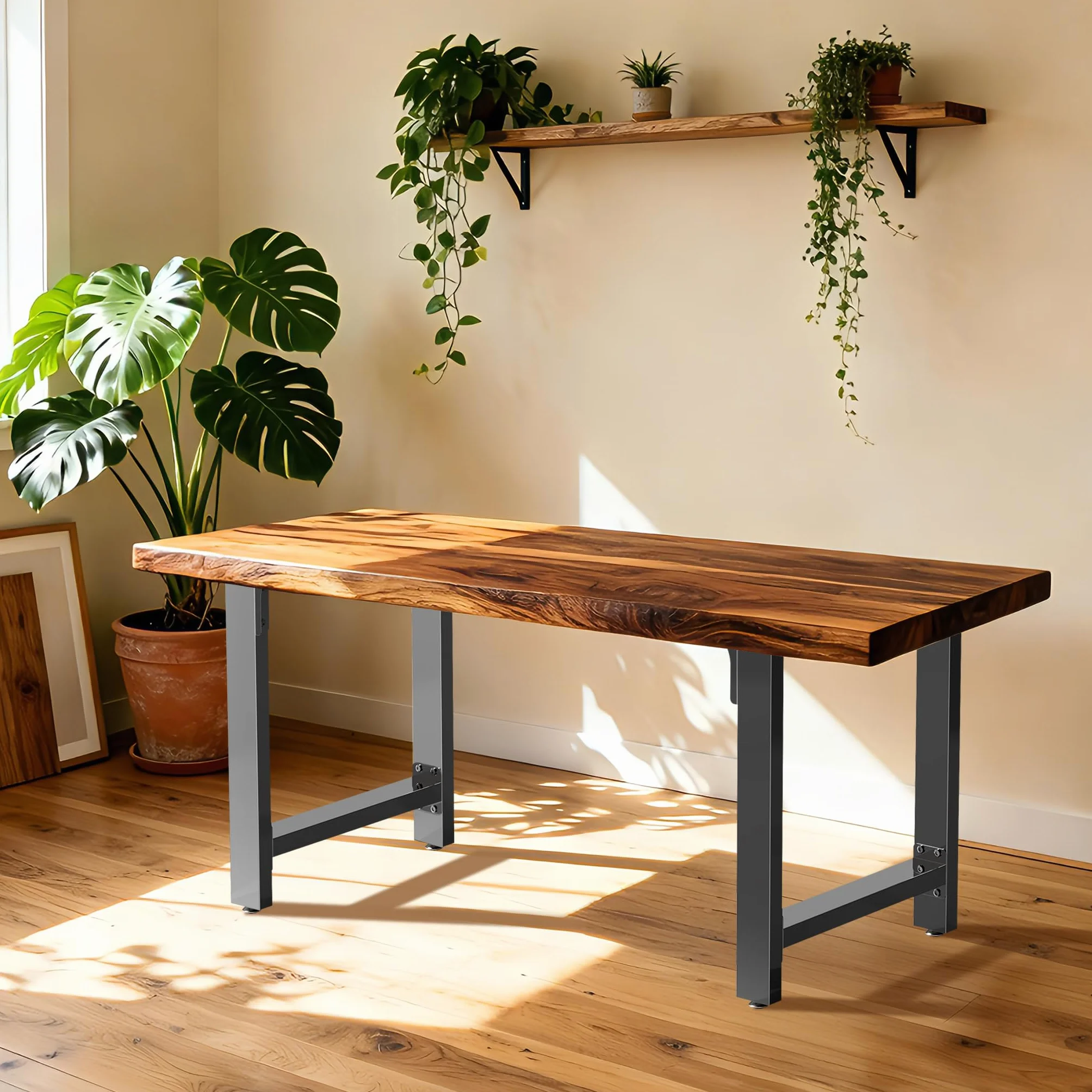WilTec Bastidores para Mesa 60x72 cm Acero Lacado Claro Caballetes para Tablero Patas mesita Bricolaje