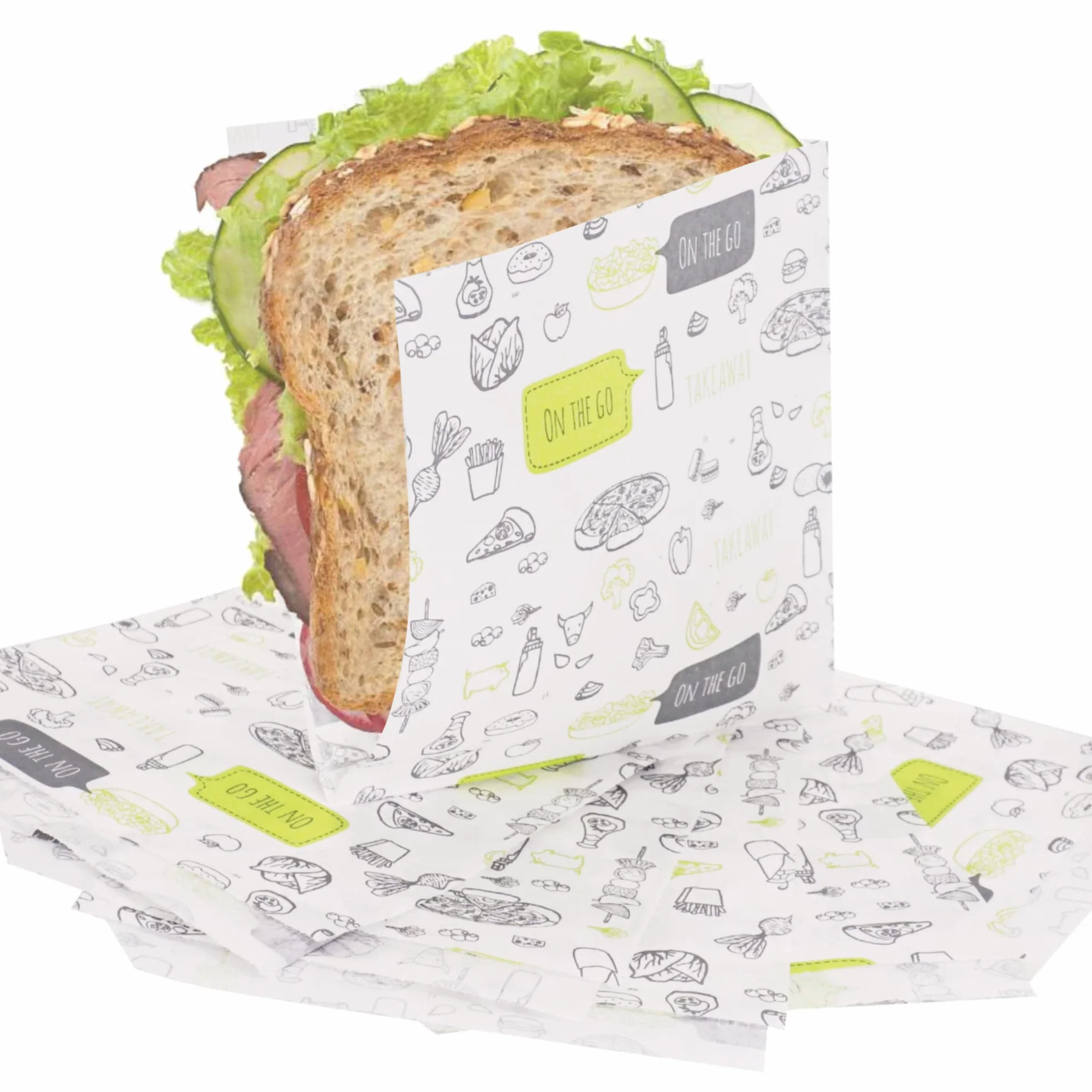 SKIR'CO Bolsas de papel para envasado de alimentos 13 x 13 cm a prueba de grasa 750 piezas