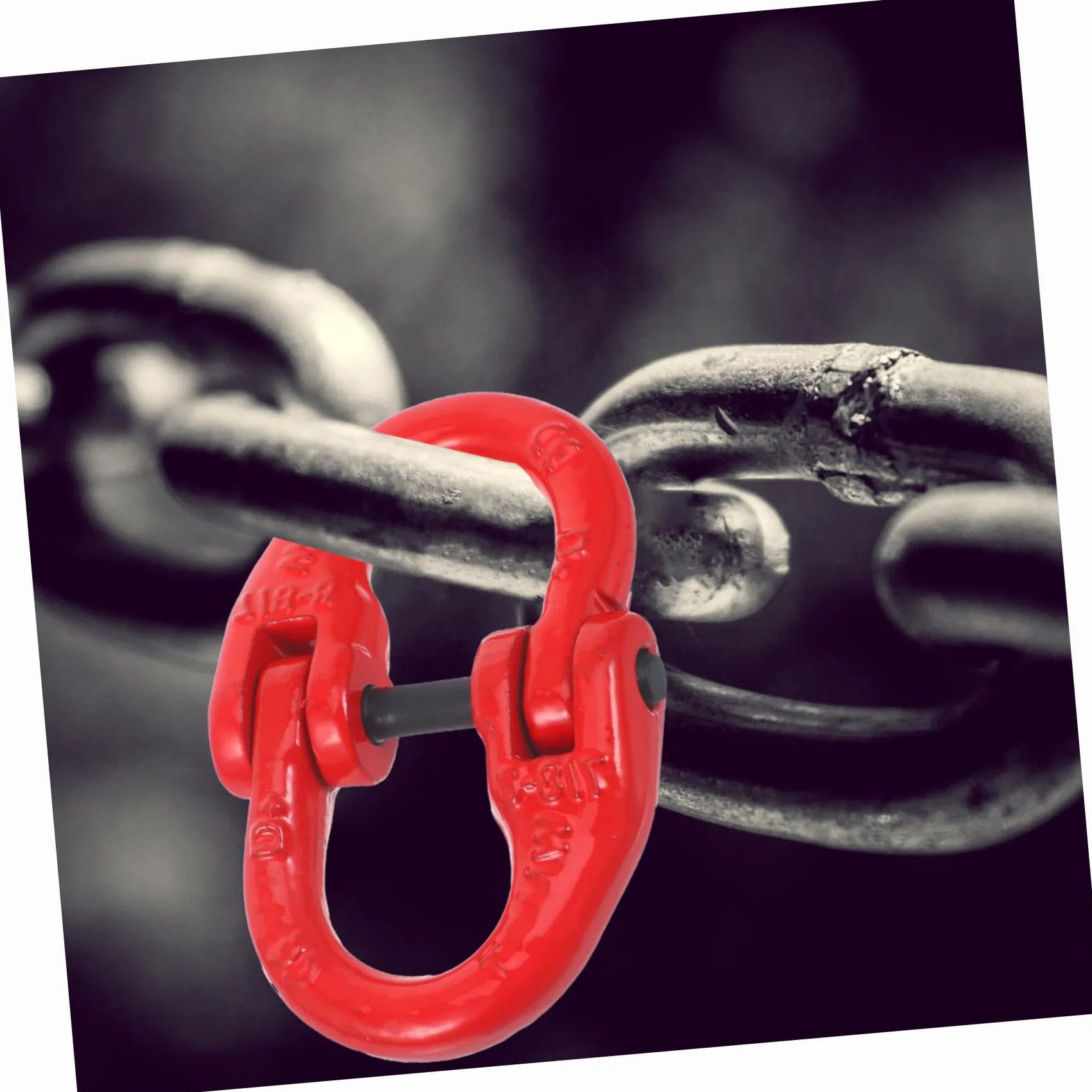 Enlace de Acero Rojo para Cadena de Seguridad 2t Elevación y Remolque