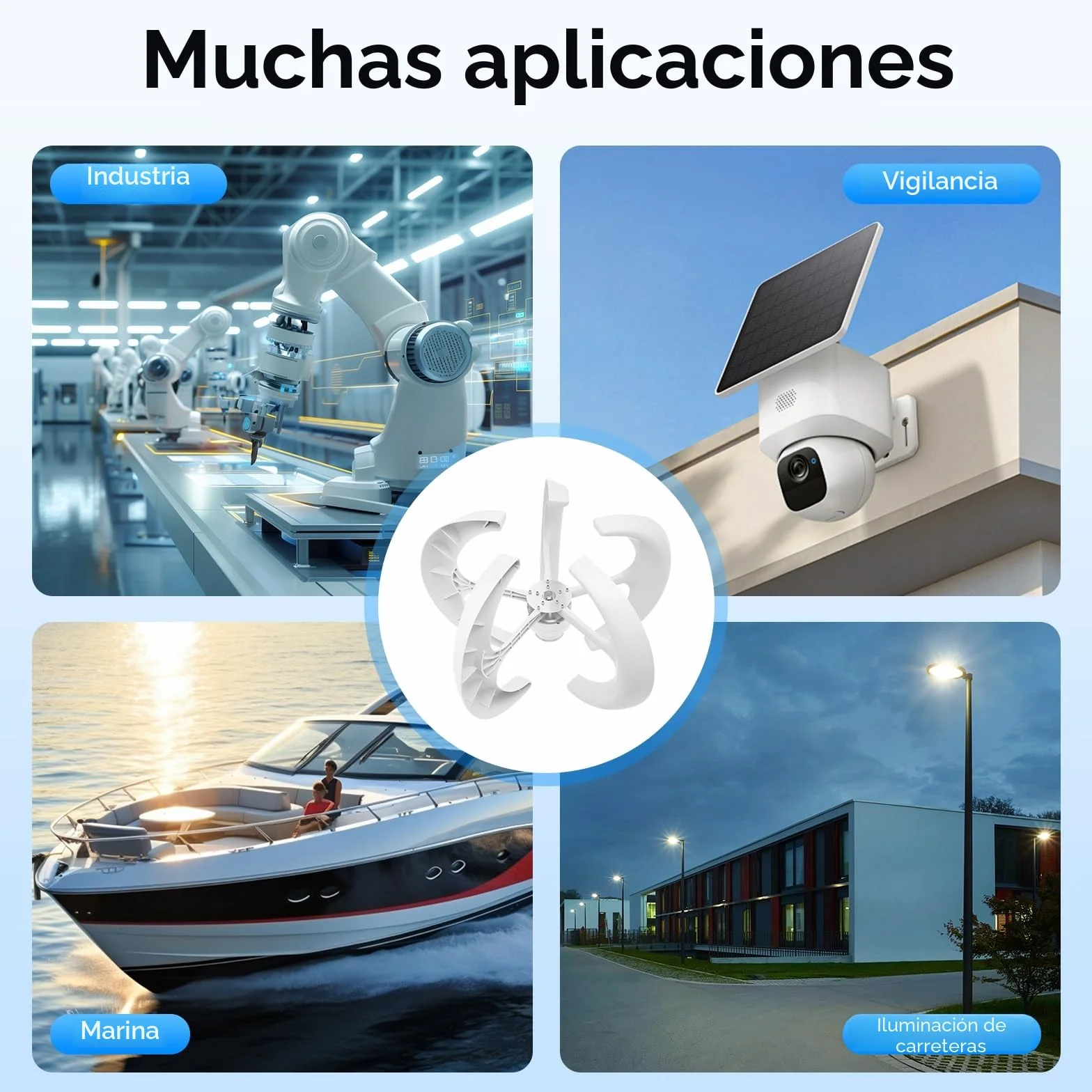 SHZICMY Generador de viento, 600 W, 24 V, turbina eólica, farol vertical, controlador de turbina de viento, turbina de viento con 5 aspas