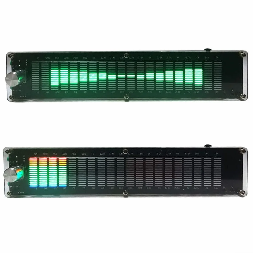 Pantalla LED de nivel de audio, indicador de espectro de música, ecualizador para DSP, analizador de espectro de audio de música, medidor de VU, pantalla LED USB (con para DSP)
