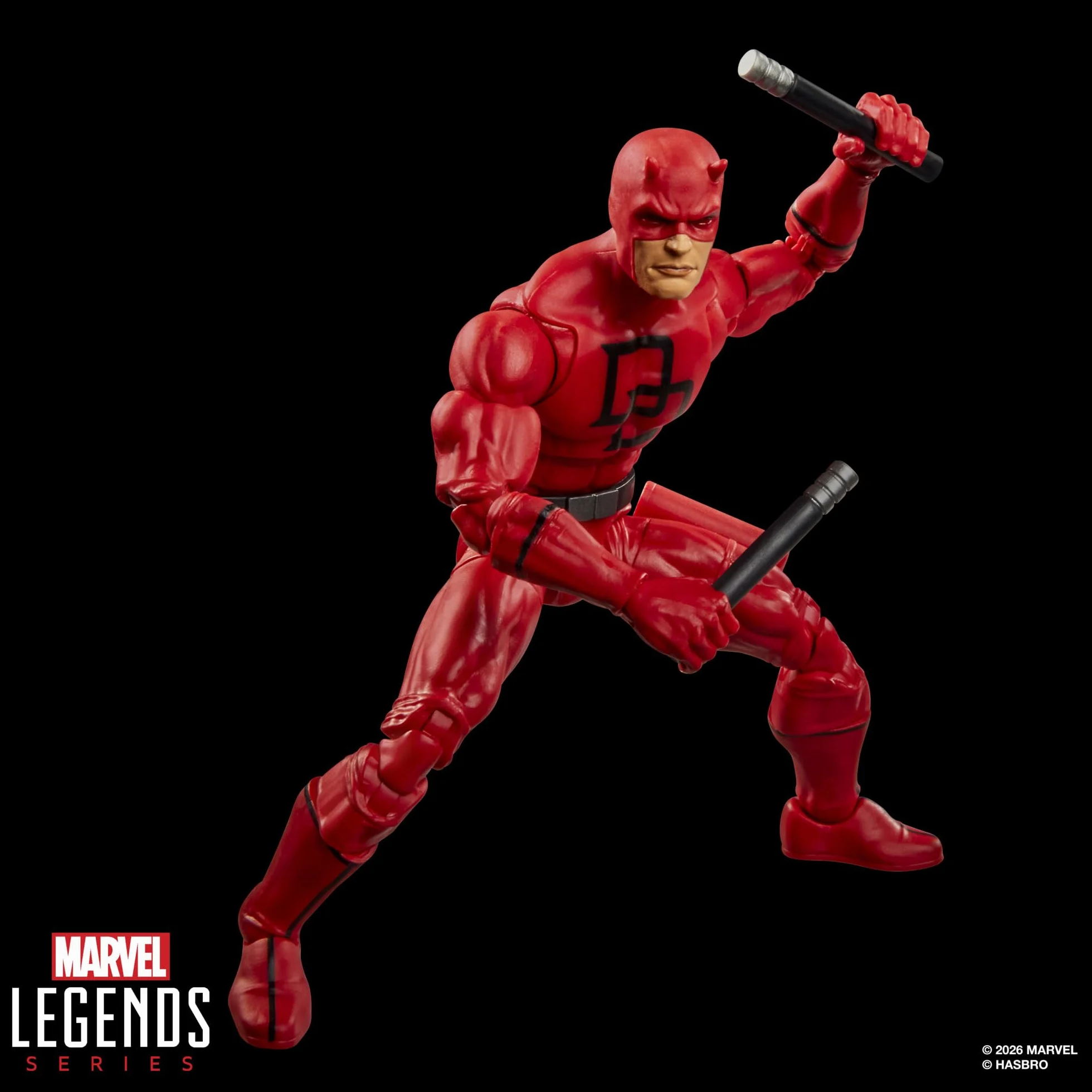 Marvel Legends Series Secret Wars Daredevil Figura Retro Coleccionable 15 cm Escudo Lenticular Inspirada Cómics Marvel