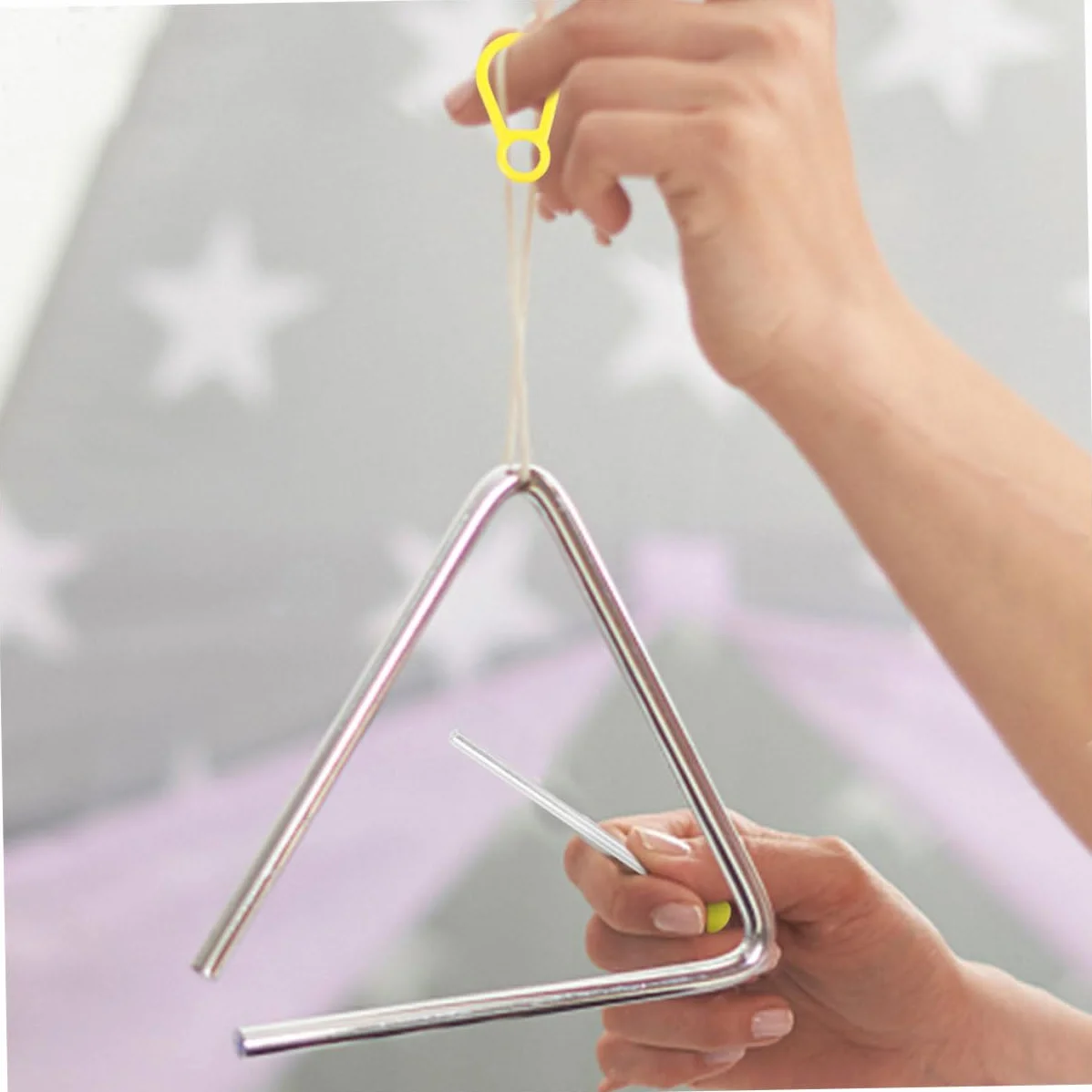 YARNOW Juego de 2 Piezas Mazos Triangulares de Hierro para Instrumento Musical Triángulo