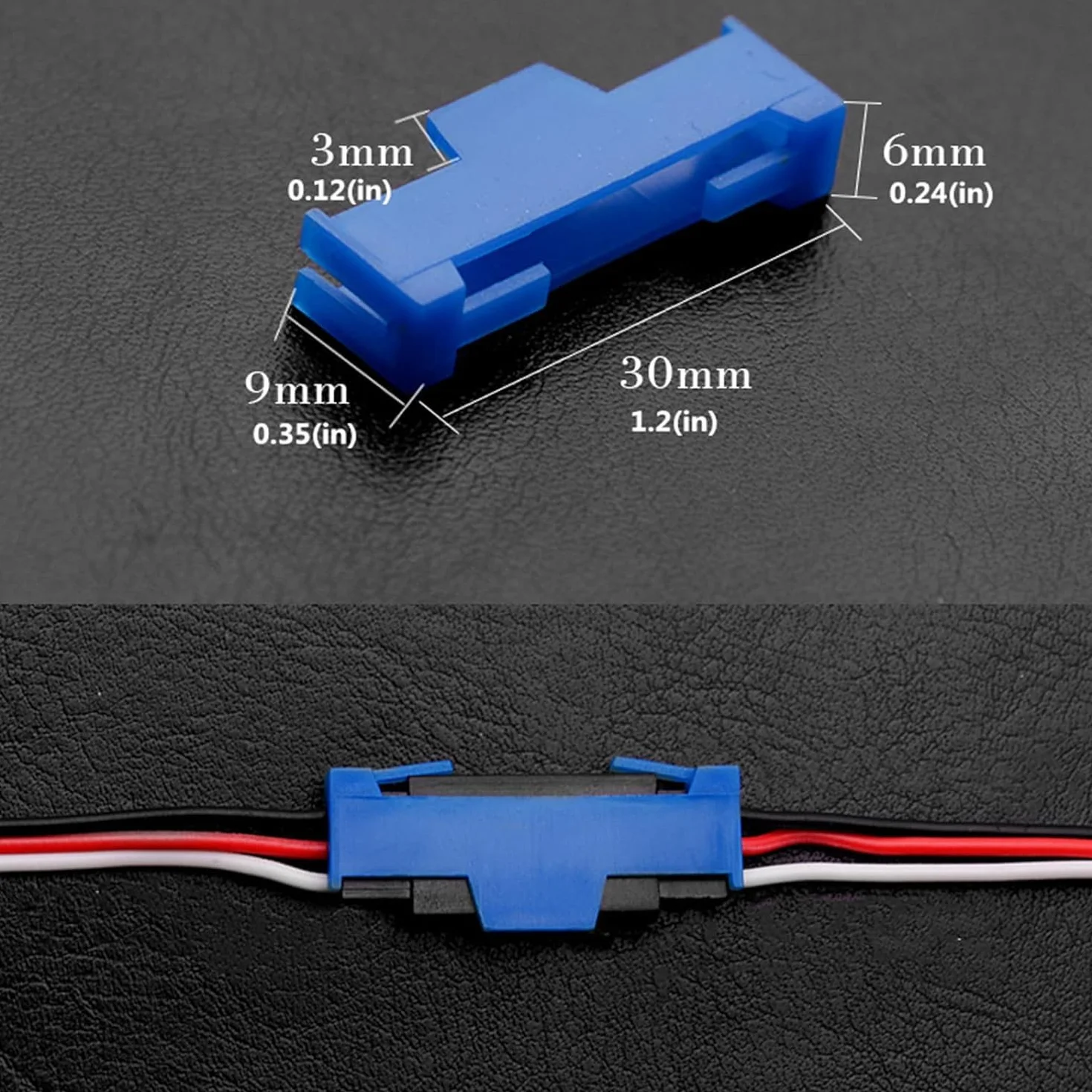 40 Piezas Servo Cable de Extensión Hebilla Lateral Clip Azul para RC Avión Helicóptero + 12 Piezas Cable Y Divisor