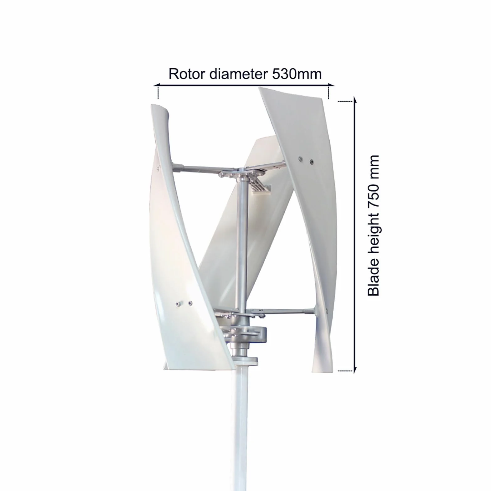 Turbina Eólica 600W 12V/24V Generador de Eje Vertical Eólico de 3 Palas Generador de imán Permanente con Controlador para Equipos Solares Eólicos Híbridos,24V