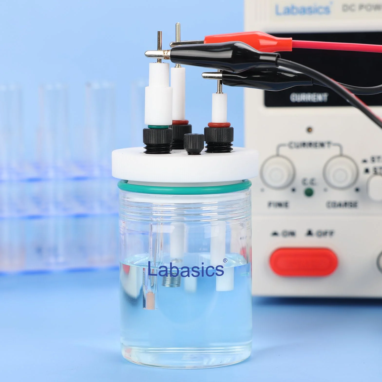 Labasics Electrodo de Anillo de Platino, Pureza 99.99%, Electrodo de Bucle con Varilla PTFE de 6mm, Resistente a la Corrosión, Compatible con la Mayoría de Celdas Electroquímicas para Laboratorio