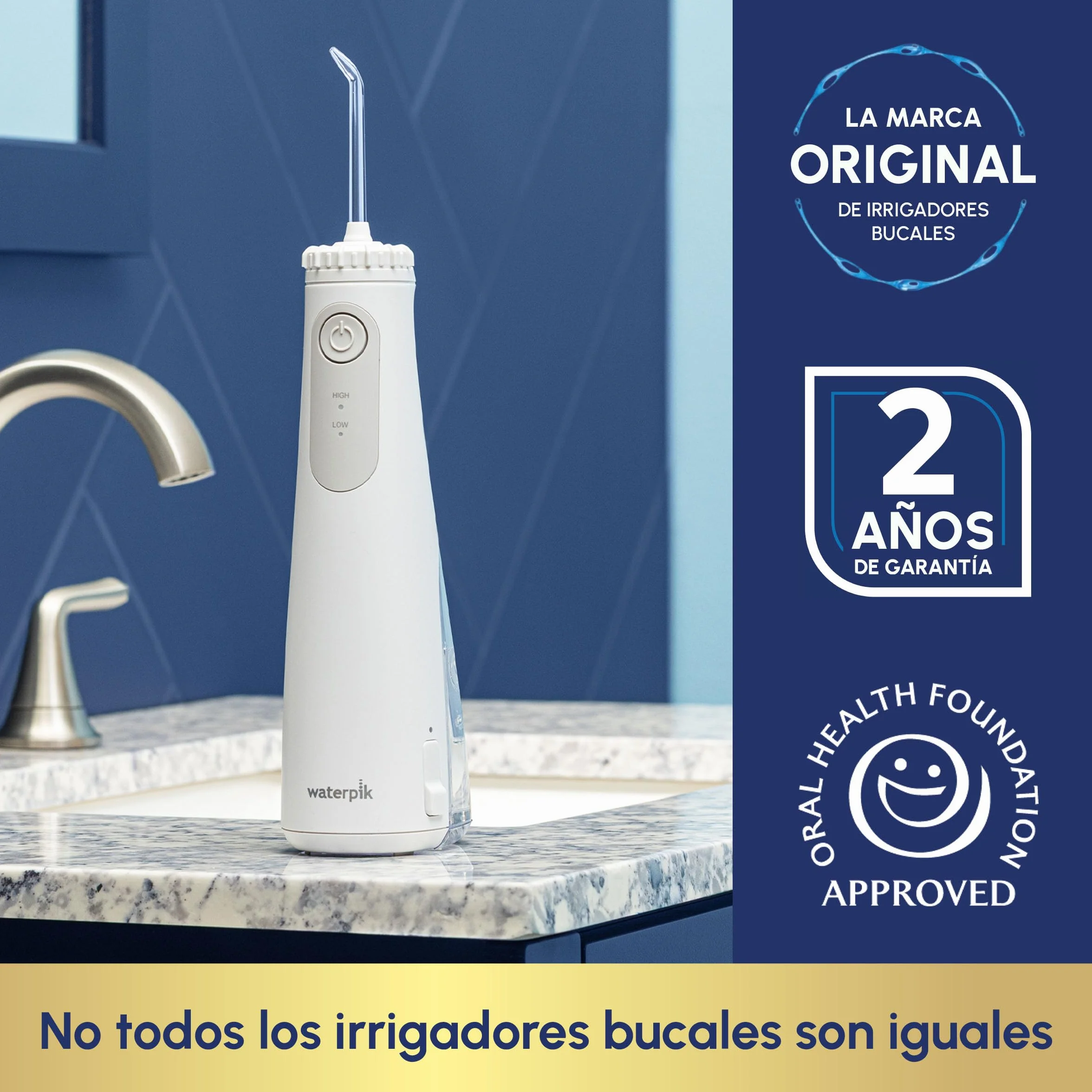 Waterpik Cordless Pearl irrigador dental portátil recargable resistente al agua