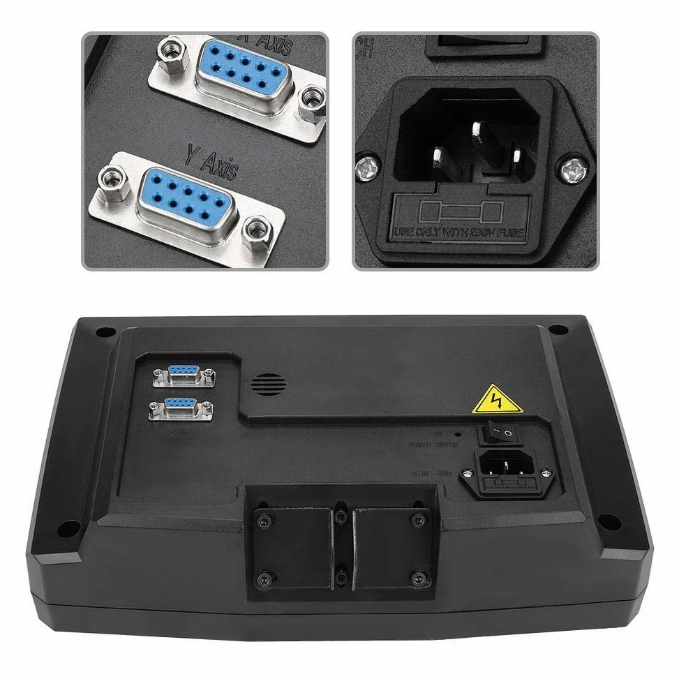 Lectura digital de 2 ejes DRO, EU 110-240V Accesorios de lectura digital de 2 ejes para fresadora de torno