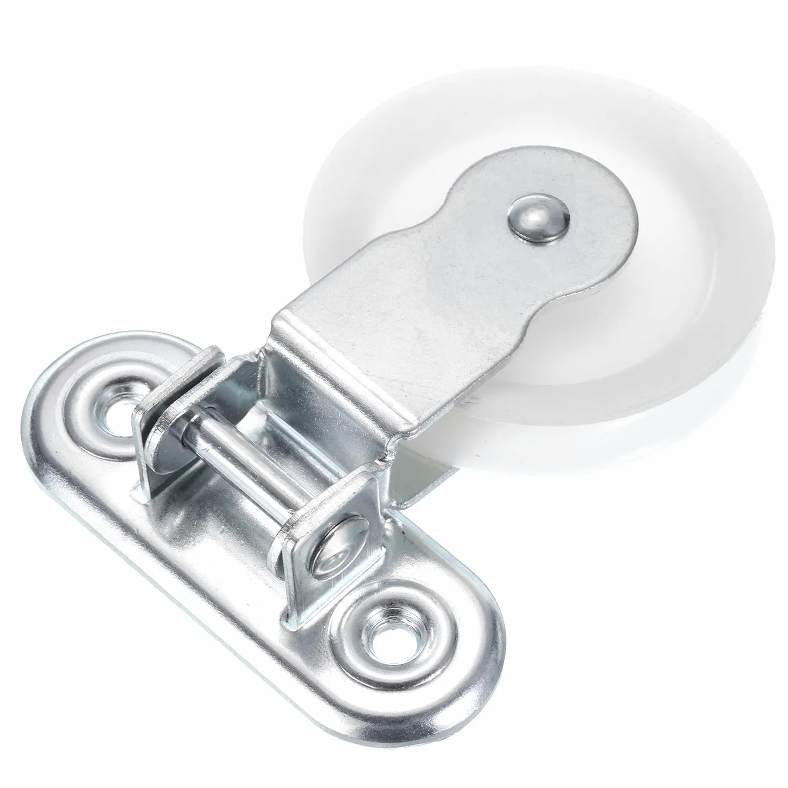 QUARKZMAN Polea Marina de 91mm, Bloque de Polea Simple, Rueda de Remolque de Cable de Hierro y Nailon, Rodillo de Polea para Cuerda con Recubrimiento de Zinc