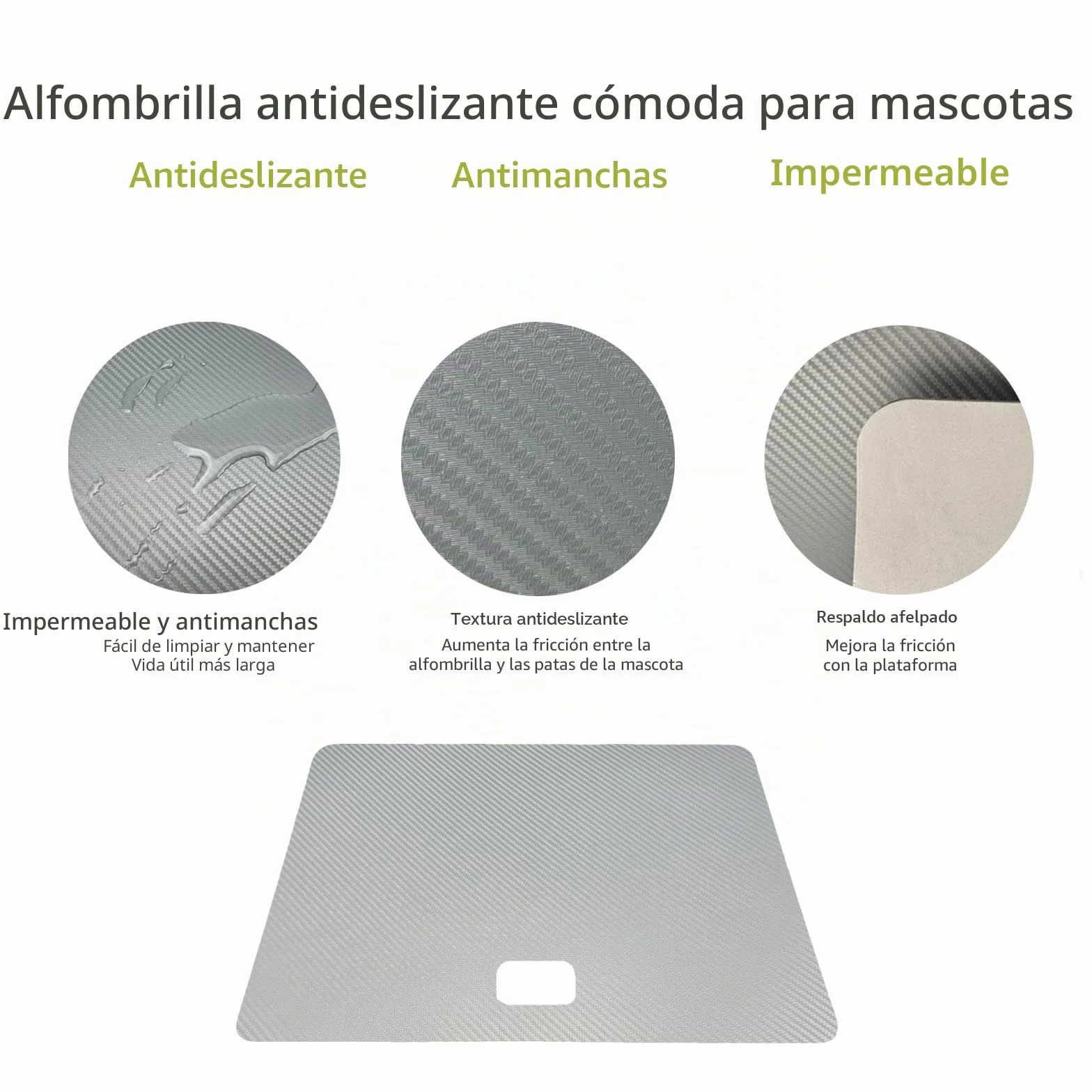Báscula veterinaria grande para perros de 80 x 50 cm con alfombrilla antideslizante y plataforma para mascotas. Peso: 100 kg, precisión de 10 g, función de retención, talla L, color negro.
