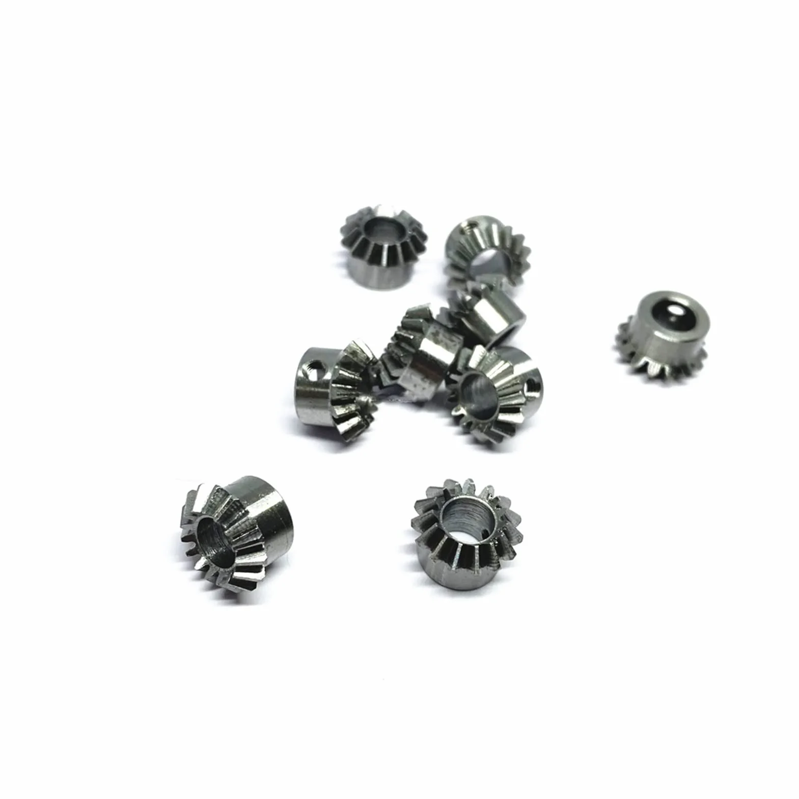 Engranajes cónicos de acero y latón módulo 0.8 M, 15 dientes, 1:1, agujeros 3-6.35mm