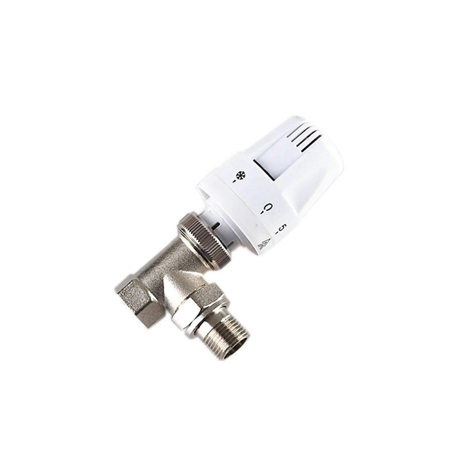 Válvula de Control de Temperatura automática, válvula termostática de radiador for calefacción de Suelo, Tipo Recto de latón, 1/2 ", 3/4", 1"(0.5 Inch)