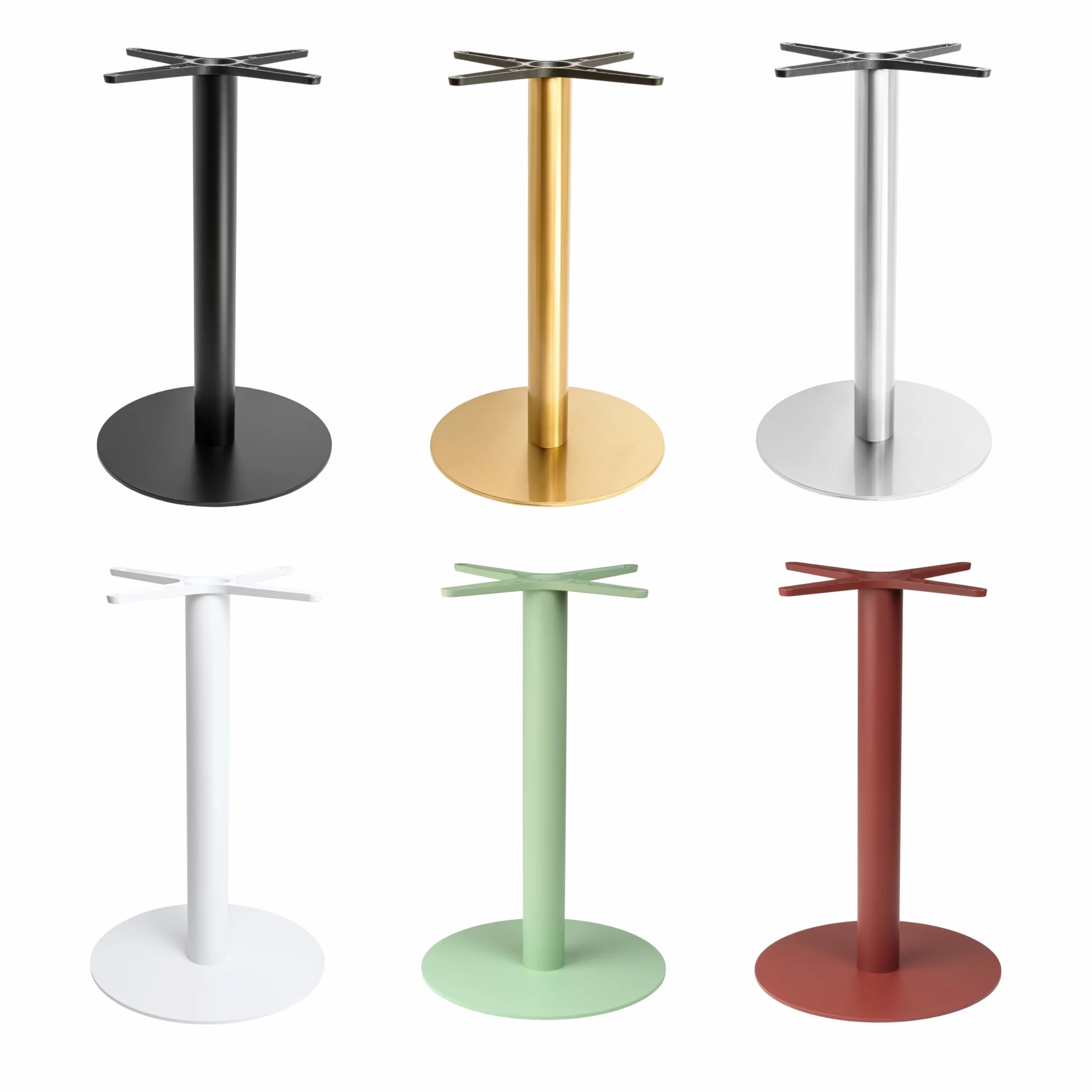Natural Goods Berlin 1 x Estructura Redonda para Mesa de bistró, 14 kg, Color Negro, Estructura de Metal, Columna de Mesa de 720 mm, para mesas de hasta 75 x 75 cm o 80 cm de diámetro