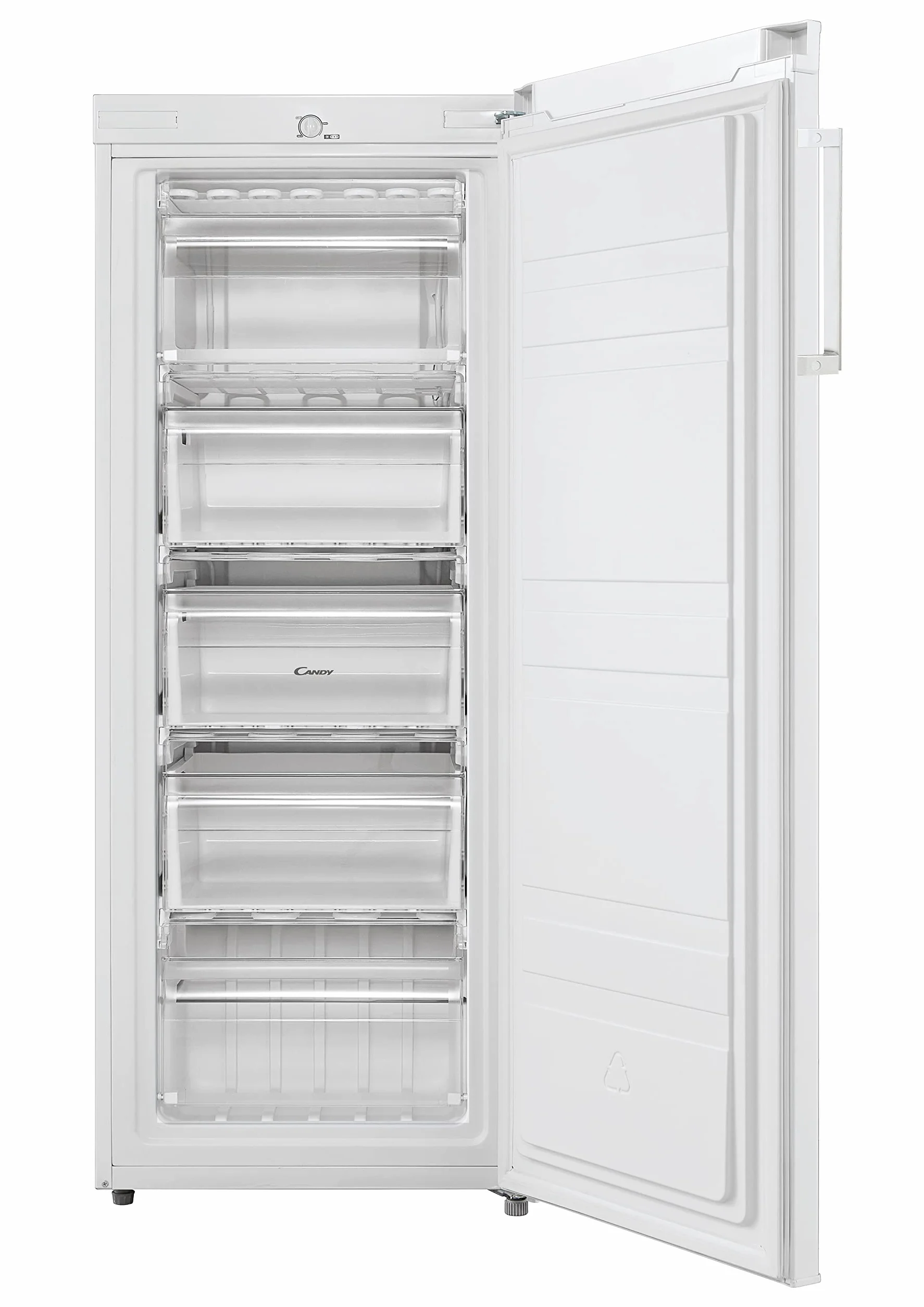 CANDY CMIOUS 5142WH/N Congelador vertical 160L 5 cajones Puerta reversible Blanco