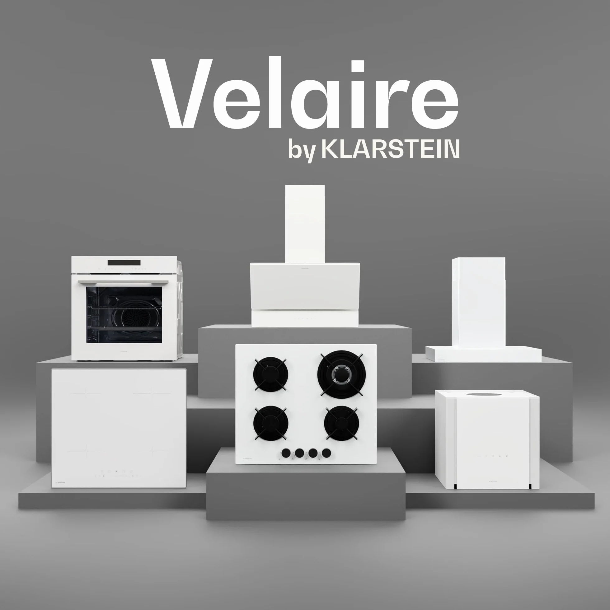 Klarstein Velaire Campana Extractora 90 cm 820 m³/h A++ LED Táctil Filtros Lavavajillas 3 Velocidades Boost Blanco