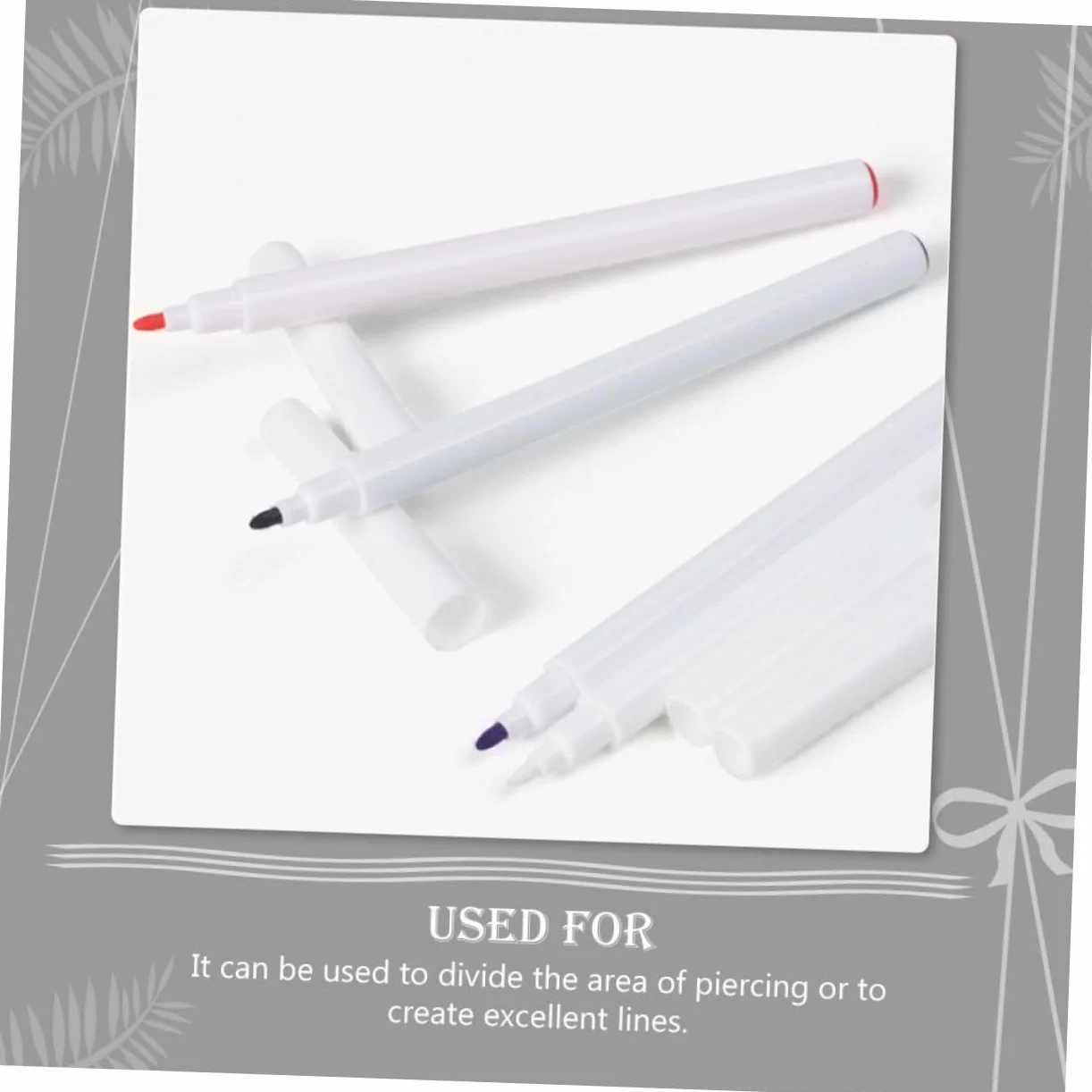 Rotuladores Profesionales para Tatuar 4 Pcs Cabezal Simple de Plástico Blanco