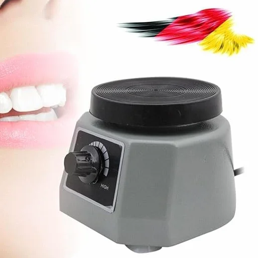 Rociador de yeso,100W eléctrico dental vibrador placa vibratoria 4 "redondo velocidad variable oscilador equipo de laboratorio para dentistas,Para mezclar modelos de fundición de yeso