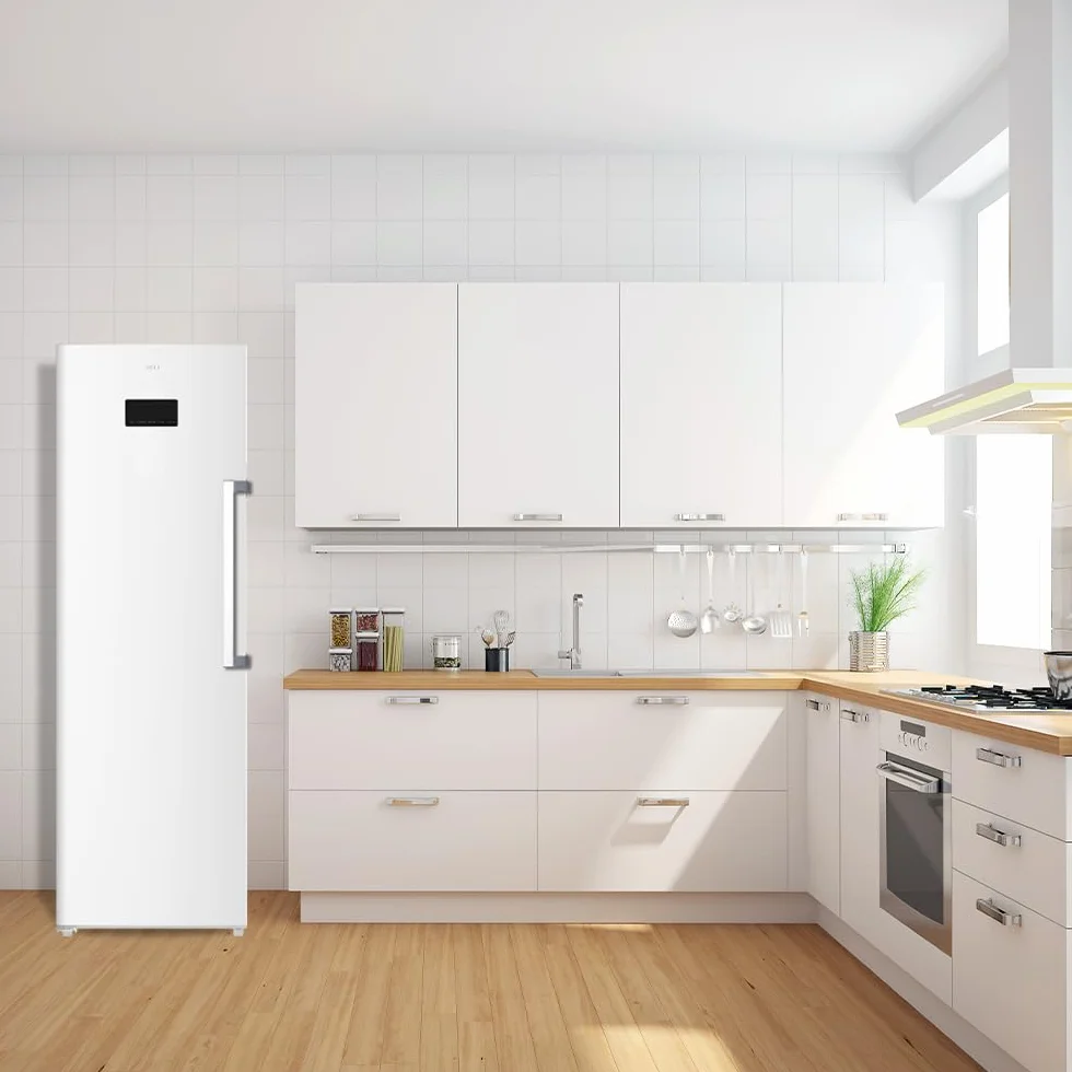 Congelador Vertical Inox Svan SCV185601ENFD 274 Litros Puerta Reversible Eficiencia Energética Clase E