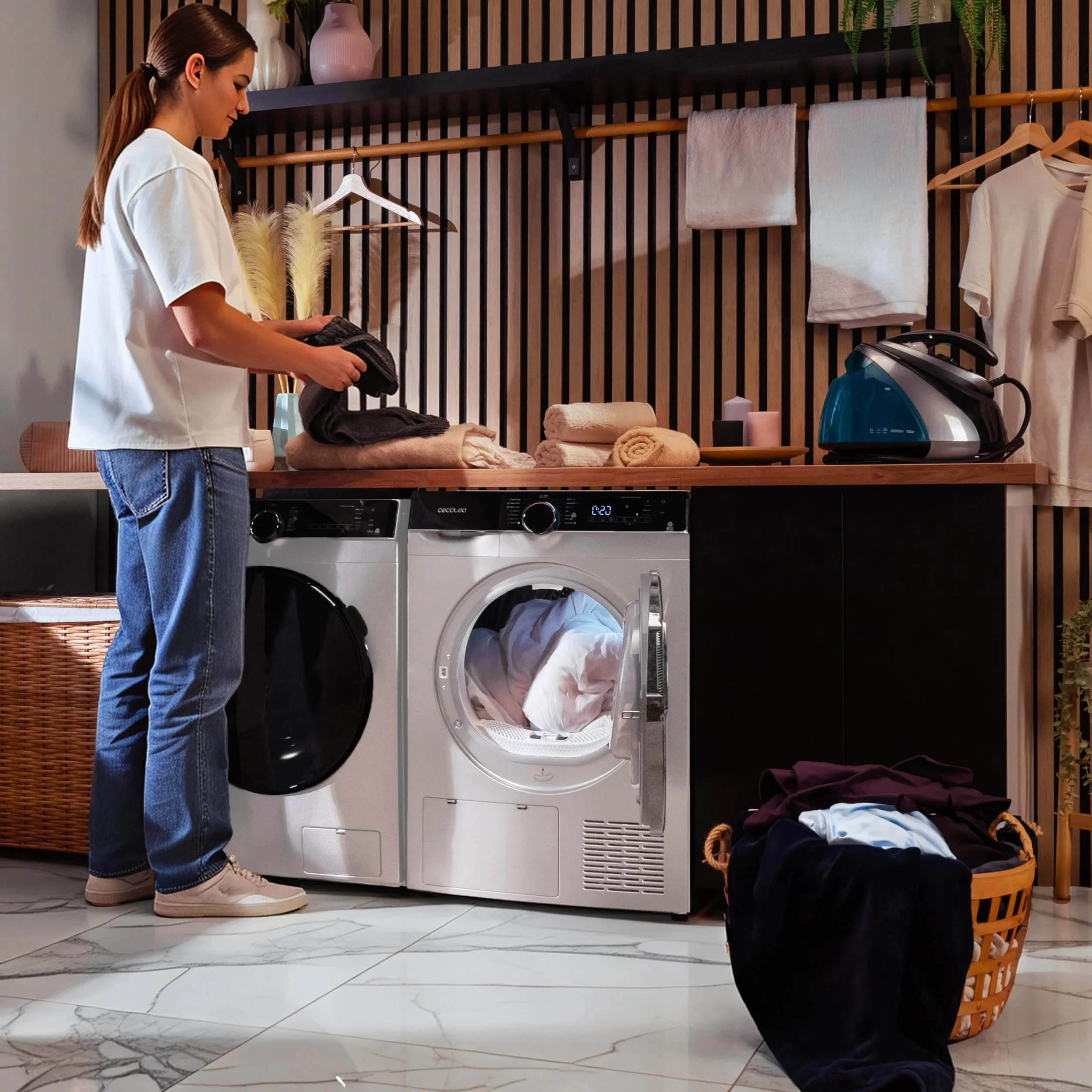 Cecotec Secadora de Ropa Bomba de Calor 10kg Bolero Dresscode Dry 10505 Inverter A+++
