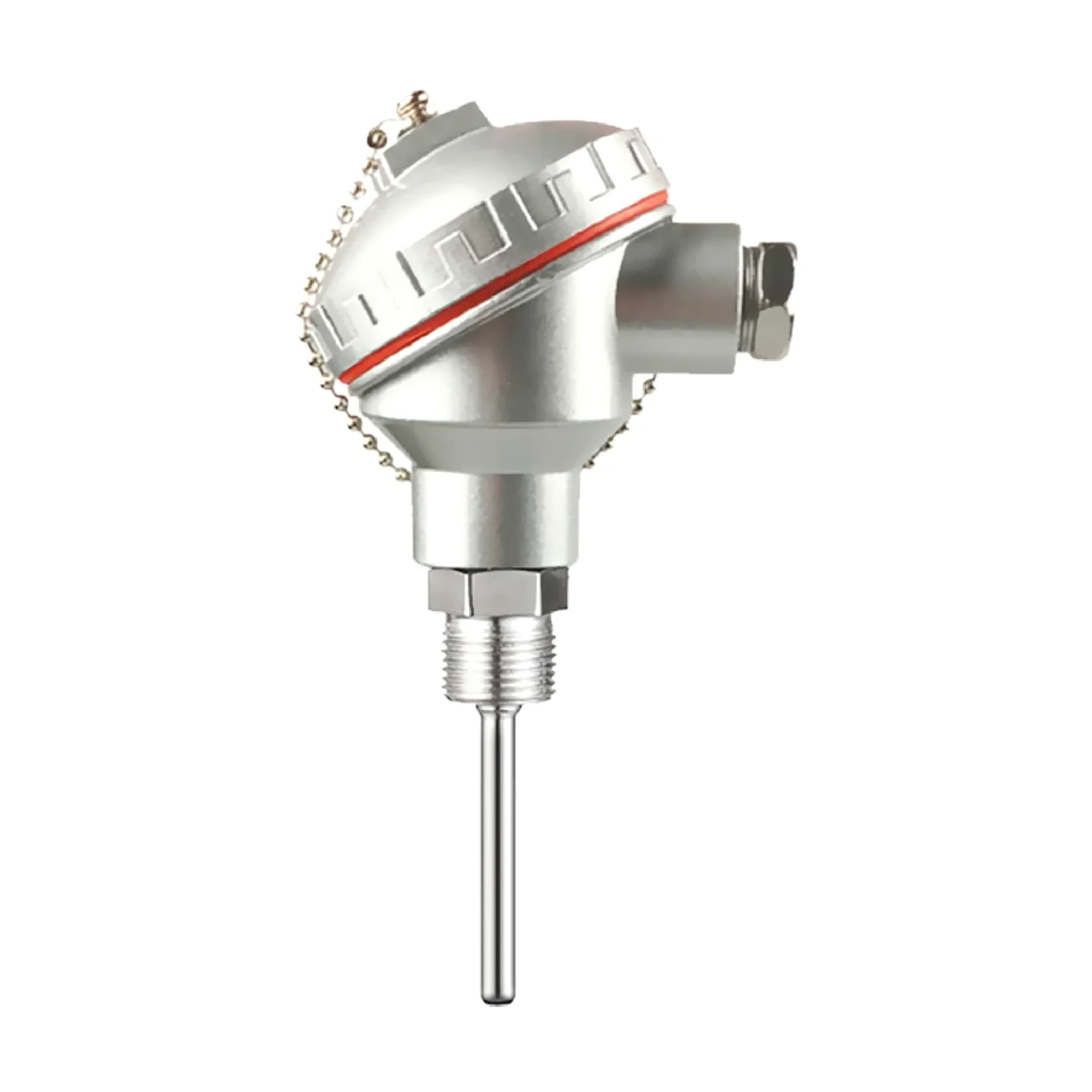 sensor Transmisor de temperatura PT100 RTD impermeable con salida de 4-20 mA y sonda de acero inoxidable for medición de líquidos.(4-20MA,250mm)