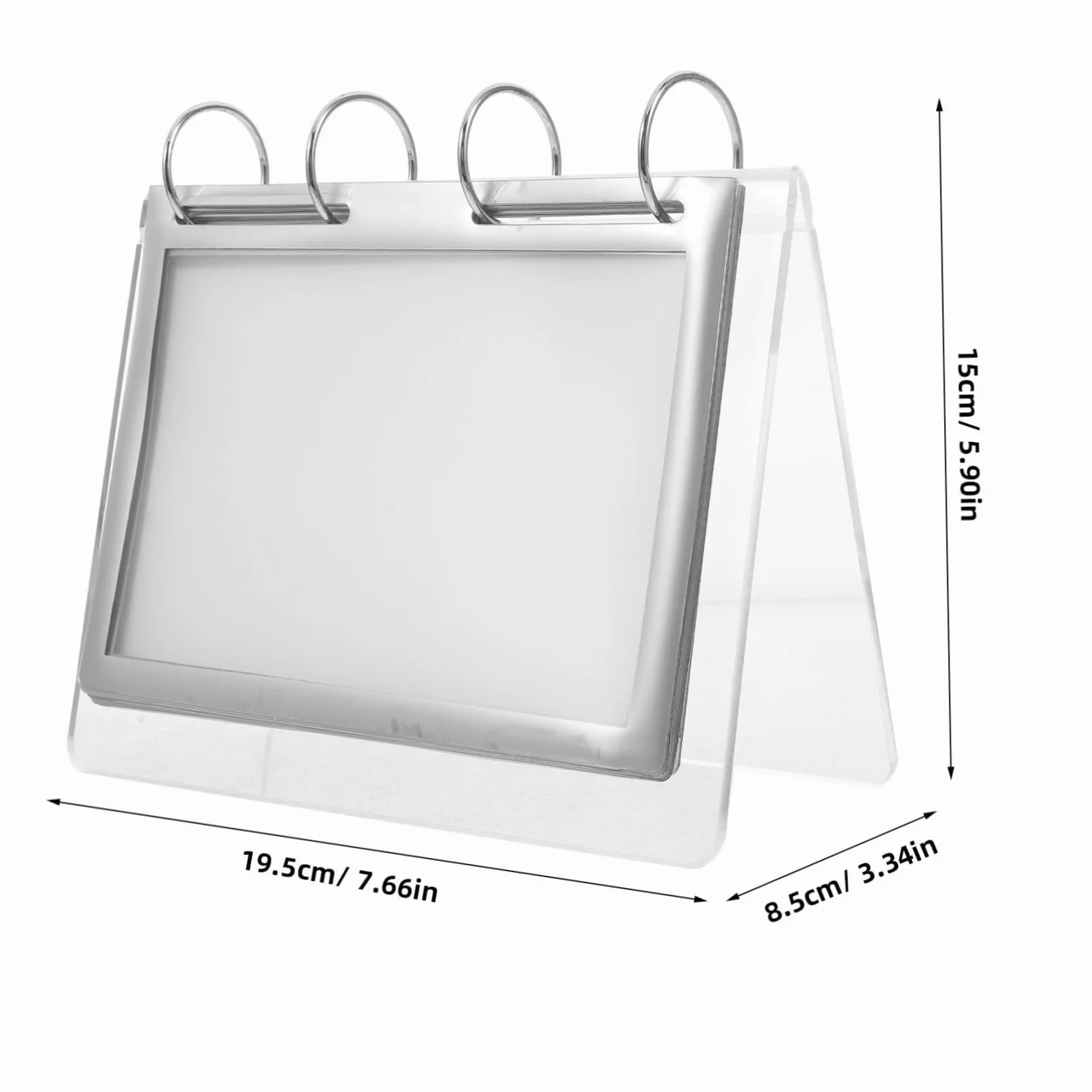 TEHAUX 4piezas Soporte De Menú De Transparente Para Exhibición Restaurantes y Oficinas Estante De Mesa Para Carteles y Publicidad Forma