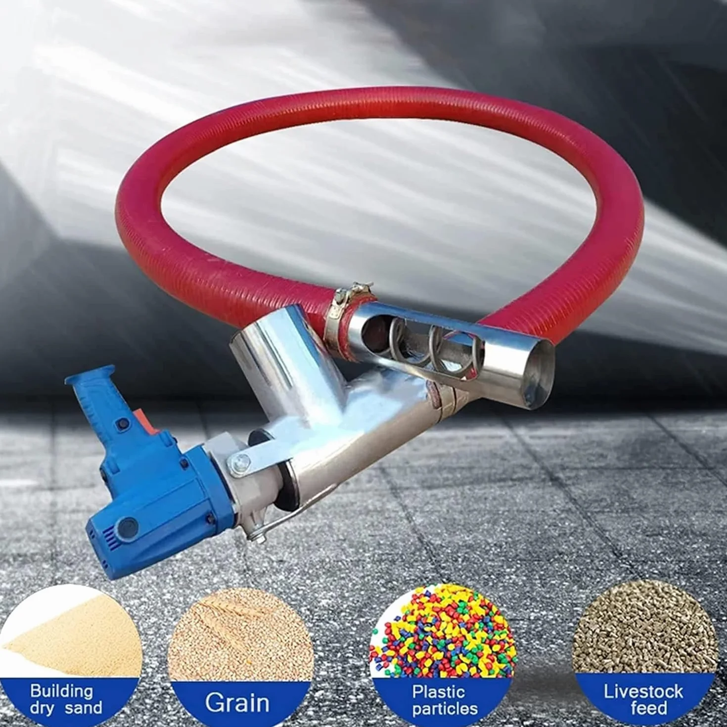 Máquina de succión de granos Transportador de polvo de gránulos de granos Transportador de tornillo de cemento y arena en polvo para granjas Máquina de alimentación por succión grande y pequeña p