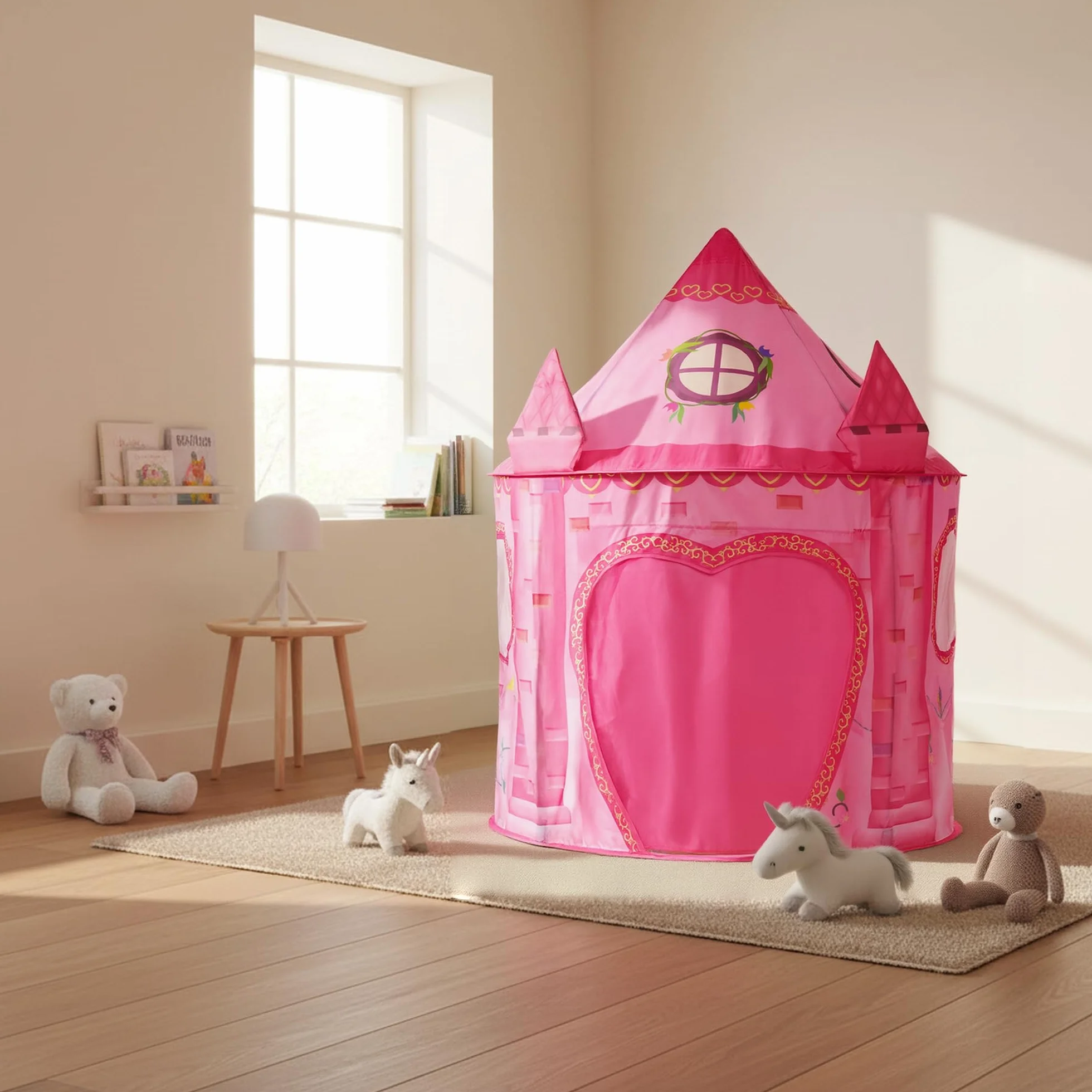 Tienda de campaña Infantil Castillo de Princesas Carpa Interior Rosa