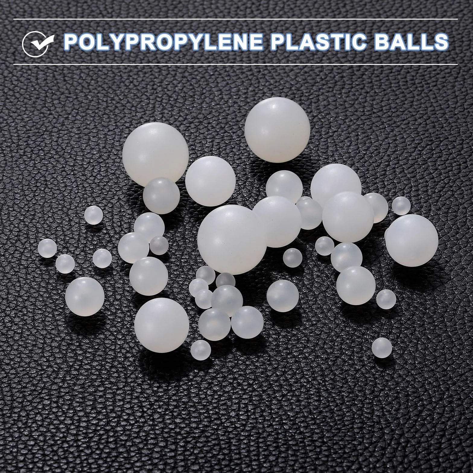 QUARKZMAN 300pcs Bolas de Rodamiento de Plástico PP 4.5mm, Bolas Sólidas de Precisión, Blanco