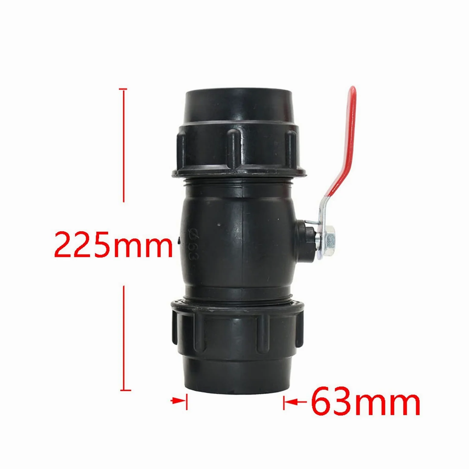 Adaptador de conector de manguera 20/25/32/40 / 50 / 63mm Tubería de agua plástica Conector rápido Válvula de bola Válvula de metal Faucet EDUCACIÓN FÍSICA Accesorios de válvulas de tubería