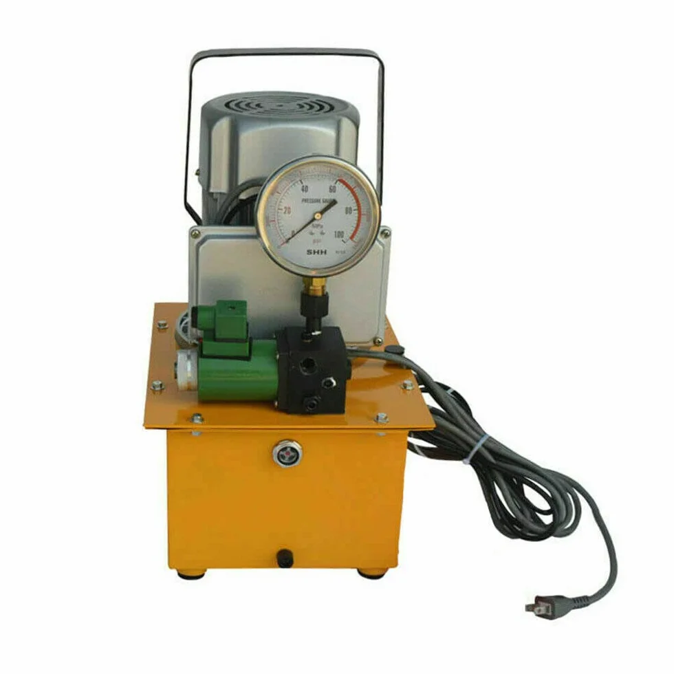 Bomba hidráulica eléctrica con válvula magnética, bomba electrohidráulica, 1400 rpm, 750 W, 700 bar