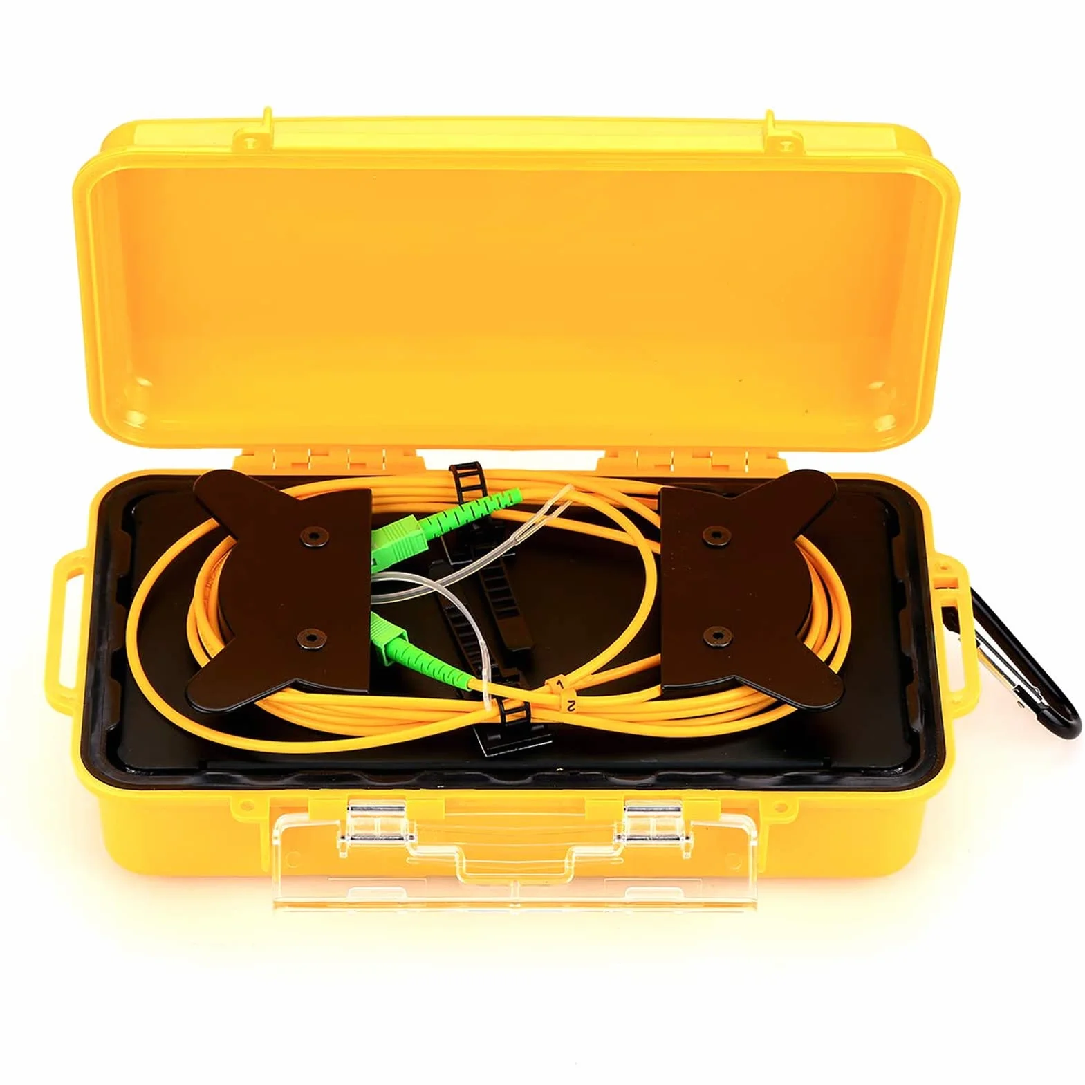 Caja de cable de lanzamiento OTDR SC/APC-SC SM 1 km Fibra óptica Eliminador de zona muerta Anillo de fibra