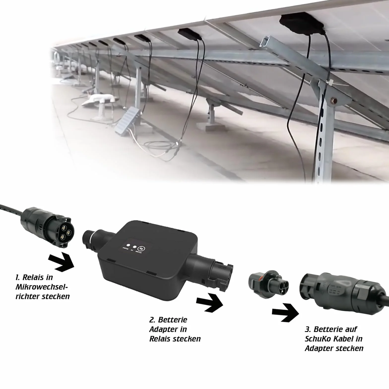 enjoy solar Deye Microinversor DC 20 V-60 V a CA 220 V-230 V, módulo WiFi integrado tipo de protección IP67, ideal para centrales eléctricas de balcones y sistemas Mini fotovoltaicos (SUN600G3-EU-230)