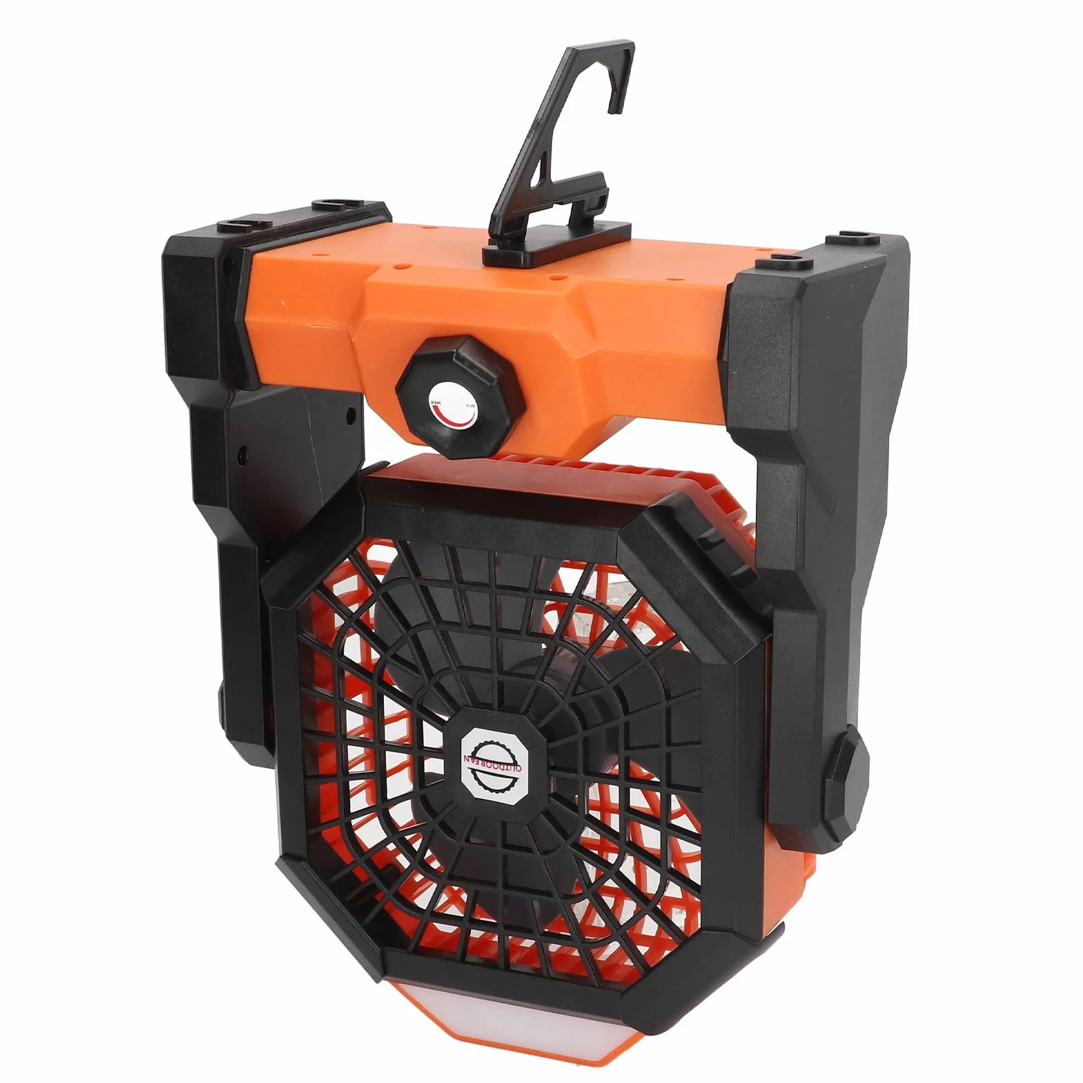 Ventilador Portátil Recargable 7800mAh para Camping Senderismo Exterior Naranja